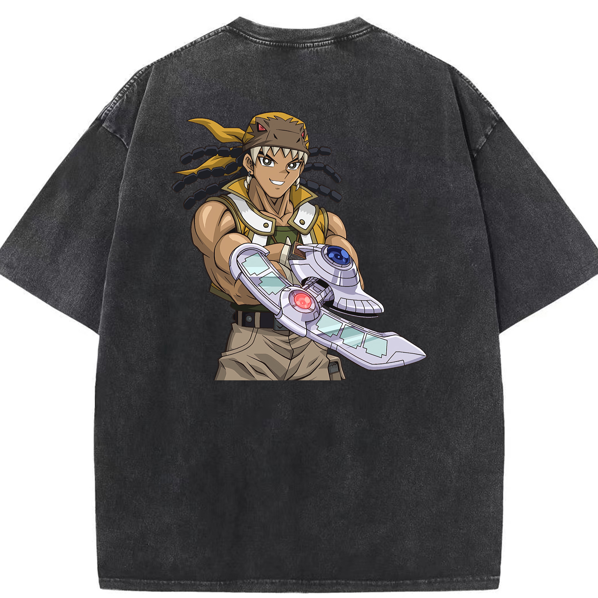（画像用） 遊☆戯☆王 Yu-Gi-Oh! 綿100% ヴィンテージ風 半袖Tシャツ（背面プリント）