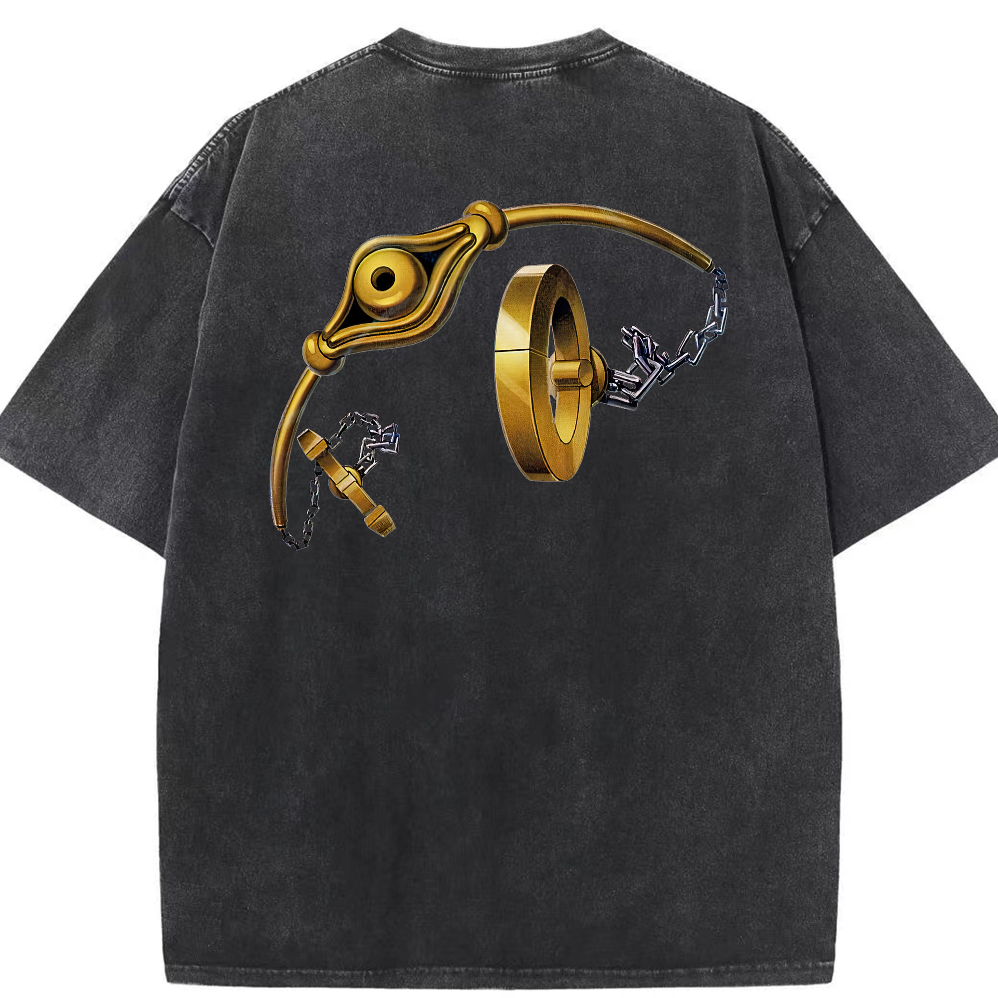 （画像用） 遊☆戯☆王 Yu-Gi-Oh! 綿100% ヴィンテージ風 半袖Tシャツ（背面プリント）