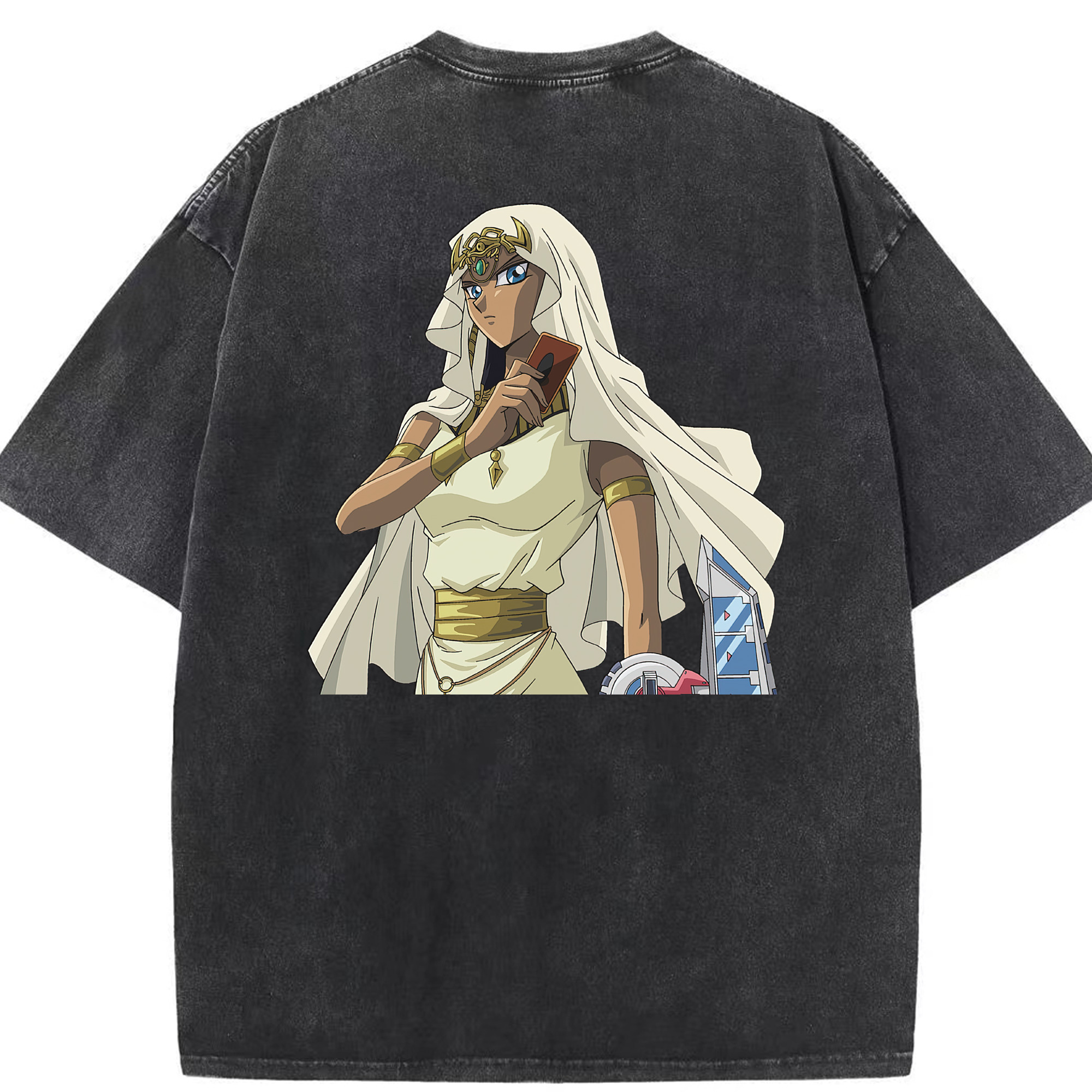 （画像用） 遊☆戯☆王 Yu-Gi-Oh! 綿100% ヴィンテージ風 半袖Tシャツ（背面プリント）