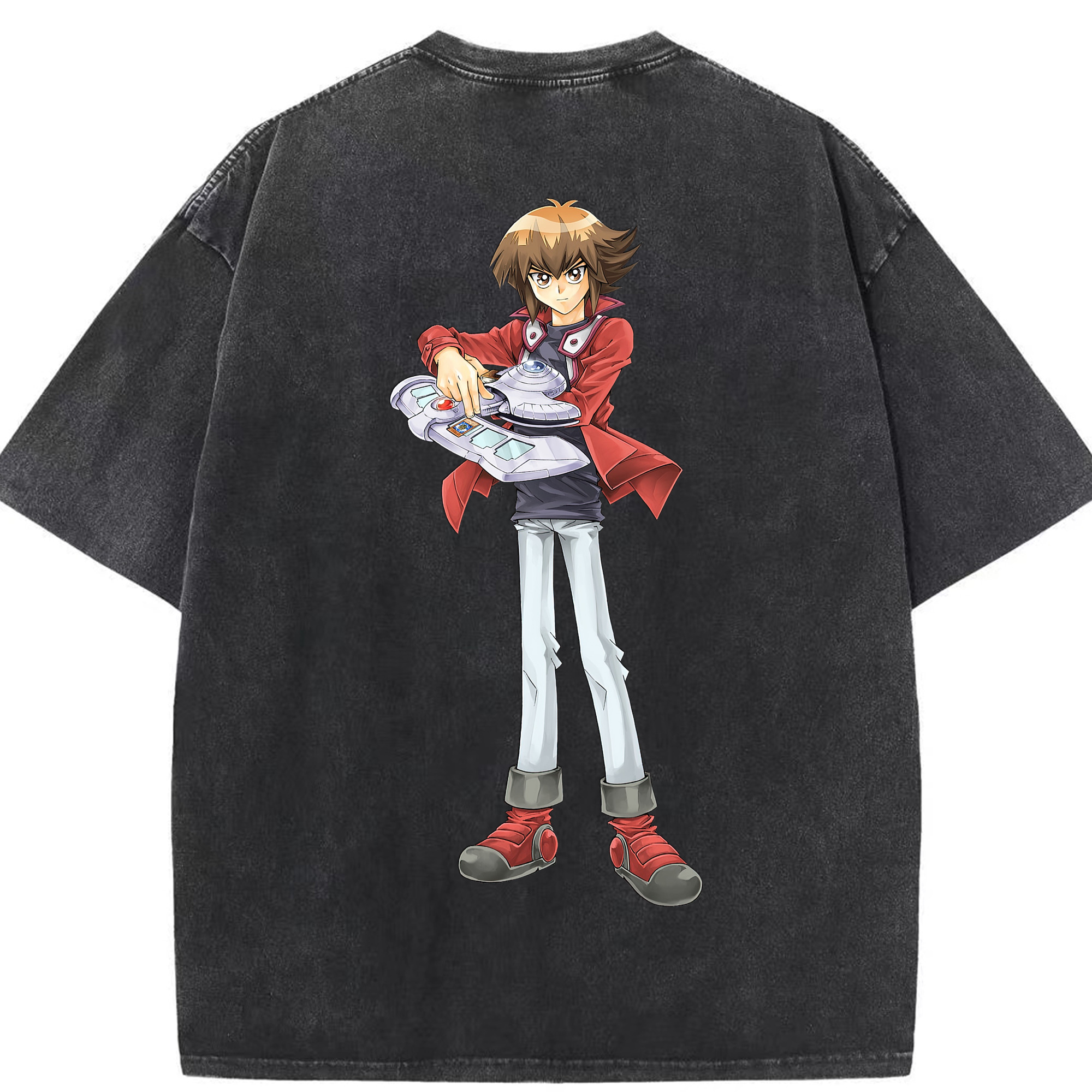 （画像用） 遊☆戯☆王 Yu-Gi-Oh! 綿100% ヴィンテージ風 半袖Tシャツ（背面プリント）