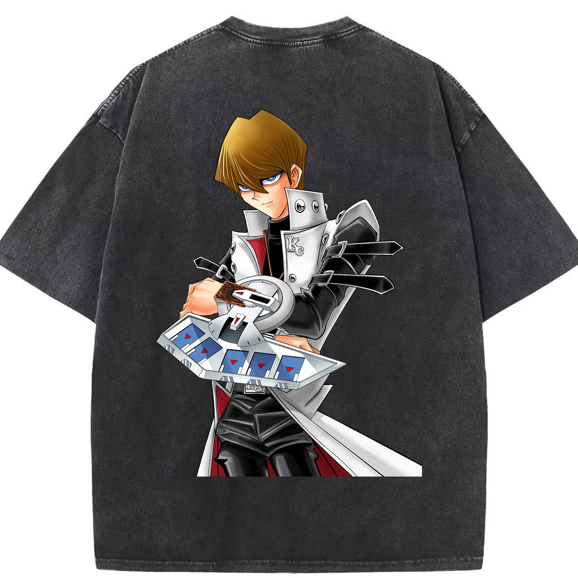 （画像用） 遊☆戯☆王 Yu-Gi-Oh! 綿100% ヴィンテージ風 半袖Tシャツ（背面プリント）