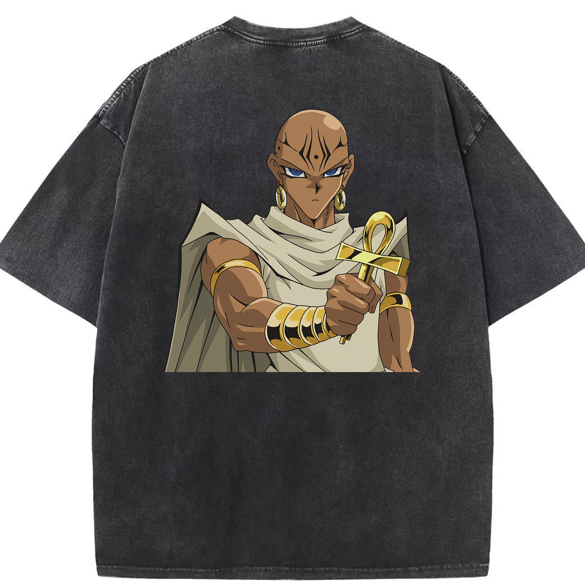 （画像用） 遊☆戯☆王 Yu-Gi-Oh! 綿100% ヴィンテージ風 半袖Tシャツ（背面プリント）