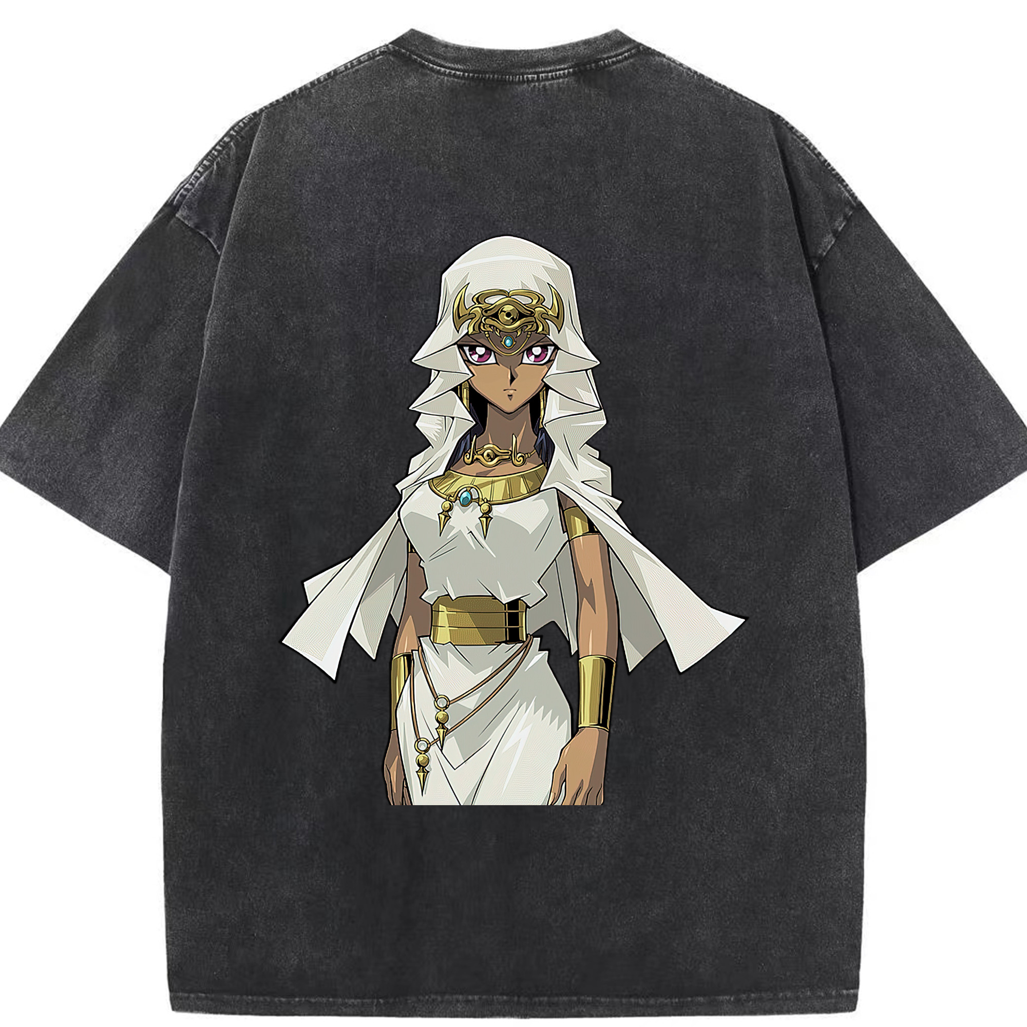 （画像用） 遊☆戯☆王 Yu-Gi-Oh! 綿100% ヴィンテージ風 半袖Tシャツ（背面プリント）