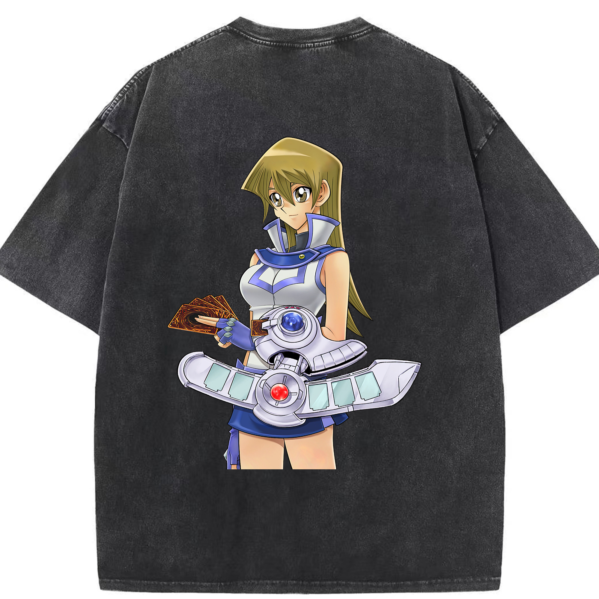 （画像用） 遊☆戯☆王 Yu-Gi-Oh! 綿100% ヴィンテージ風 半袖Tシャツ（背面プリント）