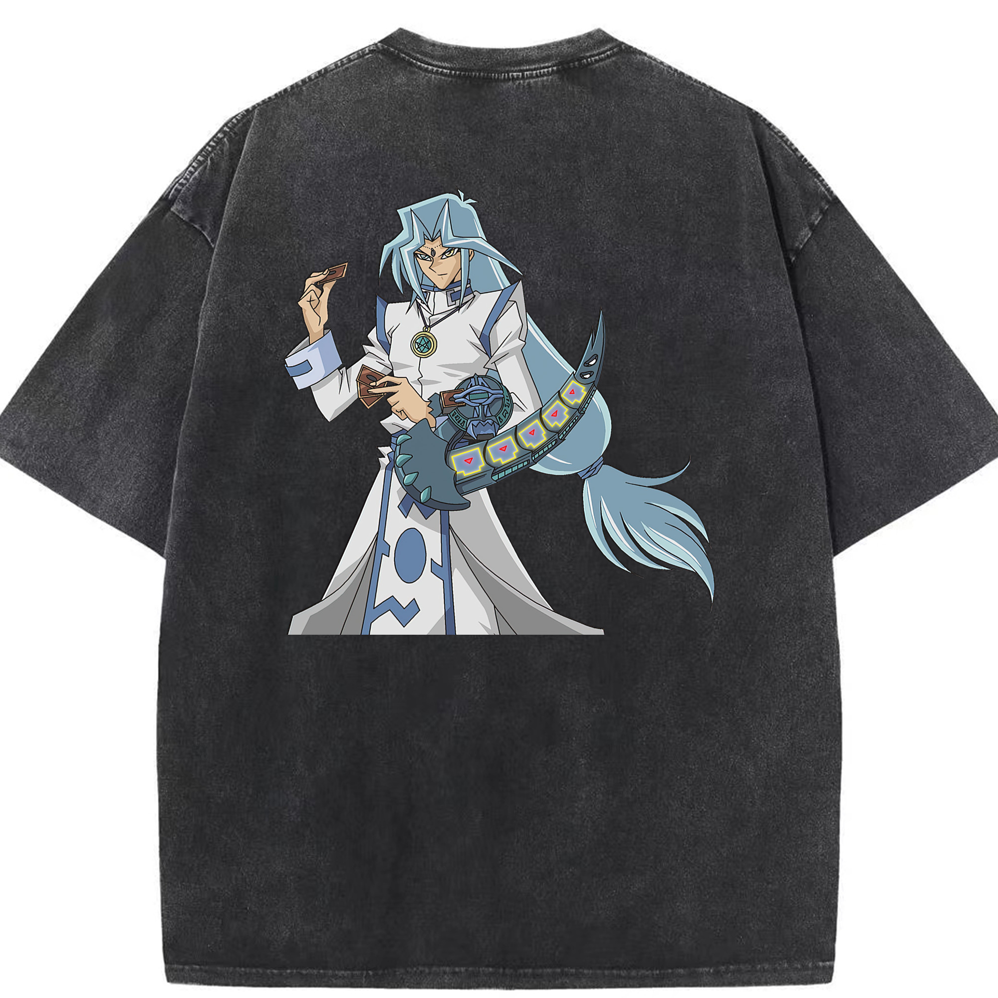 （画像用） 遊☆戯☆王 Yu-Gi-Oh! 綿100% ヴィンテージ風 半袖Tシャツ（背面プリント）