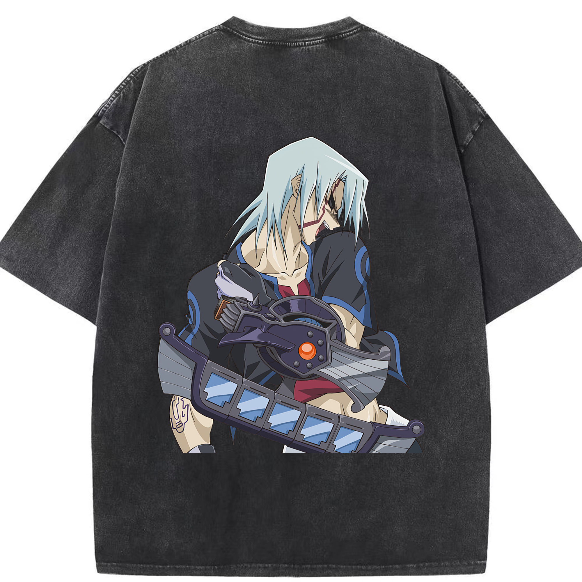 （画像用） 遊☆戯☆王 Yu-Gi-Oh! 綿100% ヴィンテージ風 半袖Tシャツ（背面プリント）
