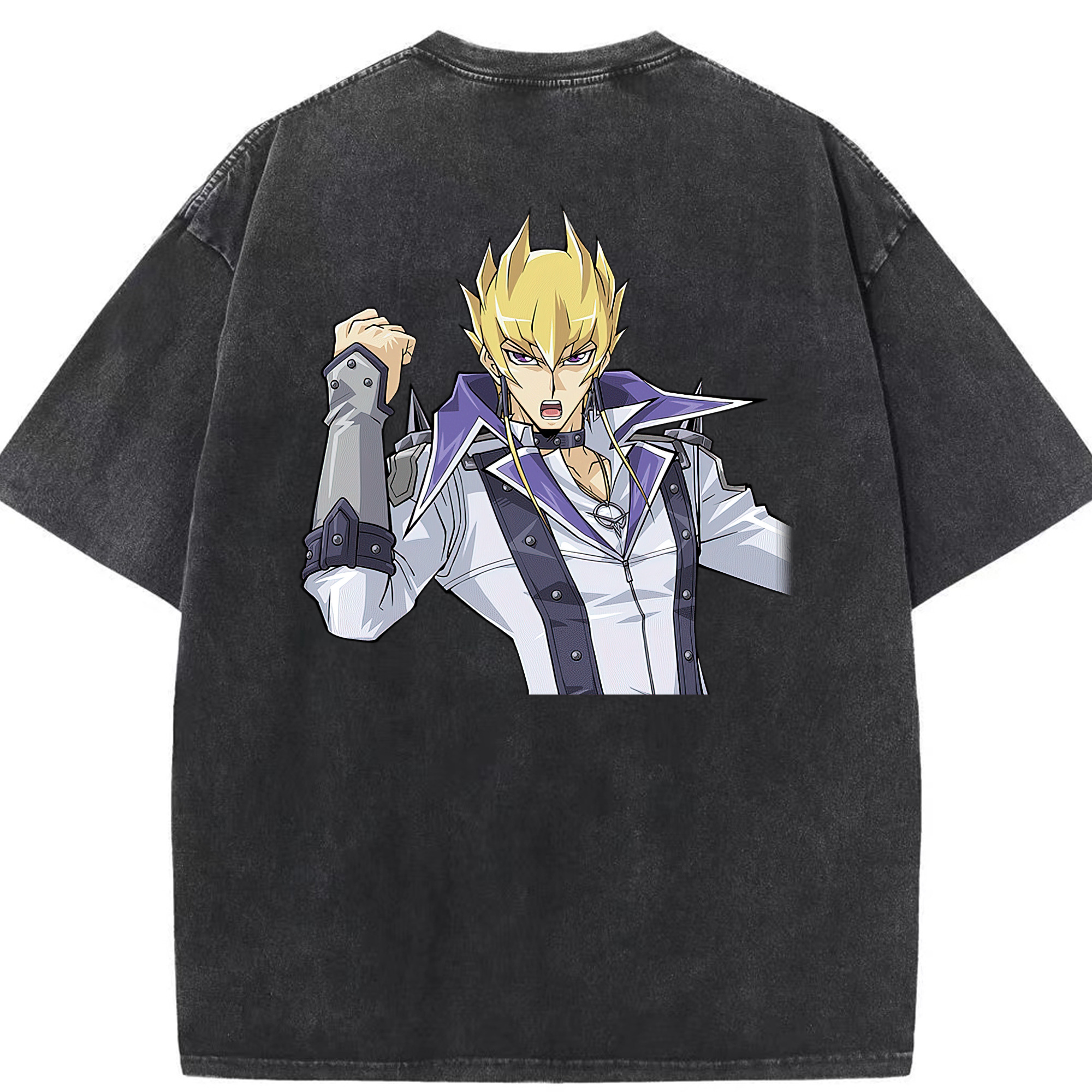 （画像用） 遊☆戯☆王 Yu-Gi-Oh! 綿100% ヴィンテージ風 半袖Tシャツ（背面プリント）