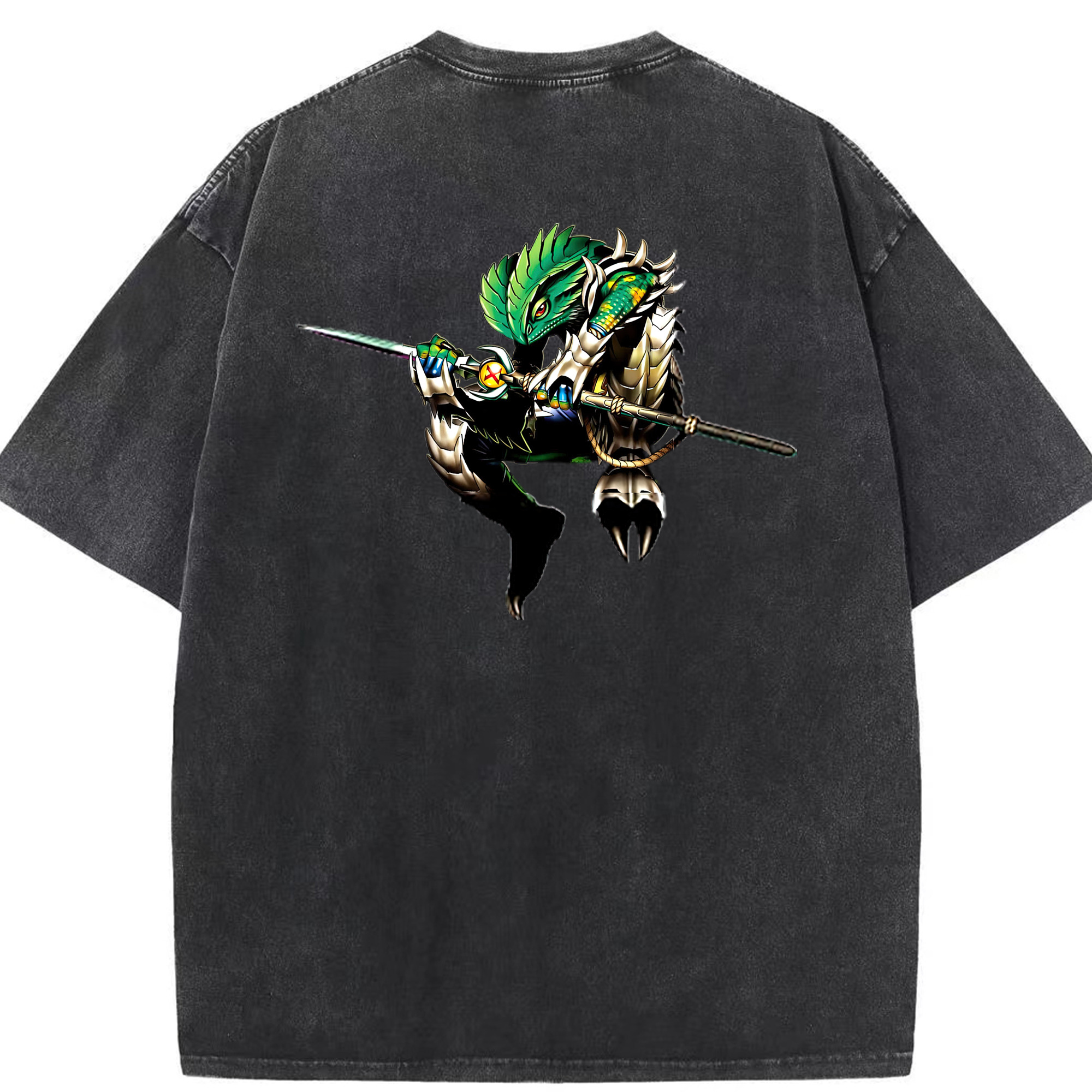 （画像用） 遊☆戯☆王 Yu-Gi-Oh! 綿100% ヴィンテージ風 半袖Tシャツ（背面プリント）