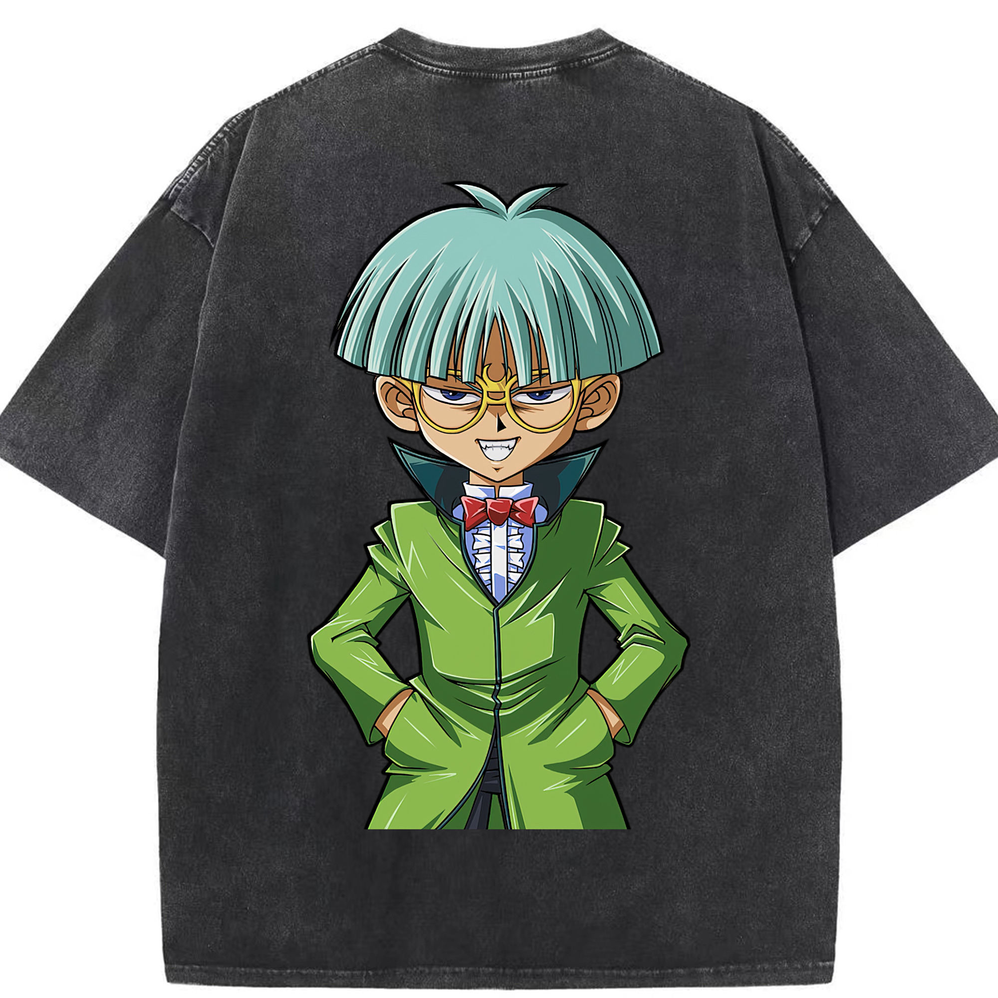 （画像用） 遊☆戯☆王 Yu-Gi-Oh! 綿100% ヴィンテージ風 半袖Tシャツ（背面プリント）
