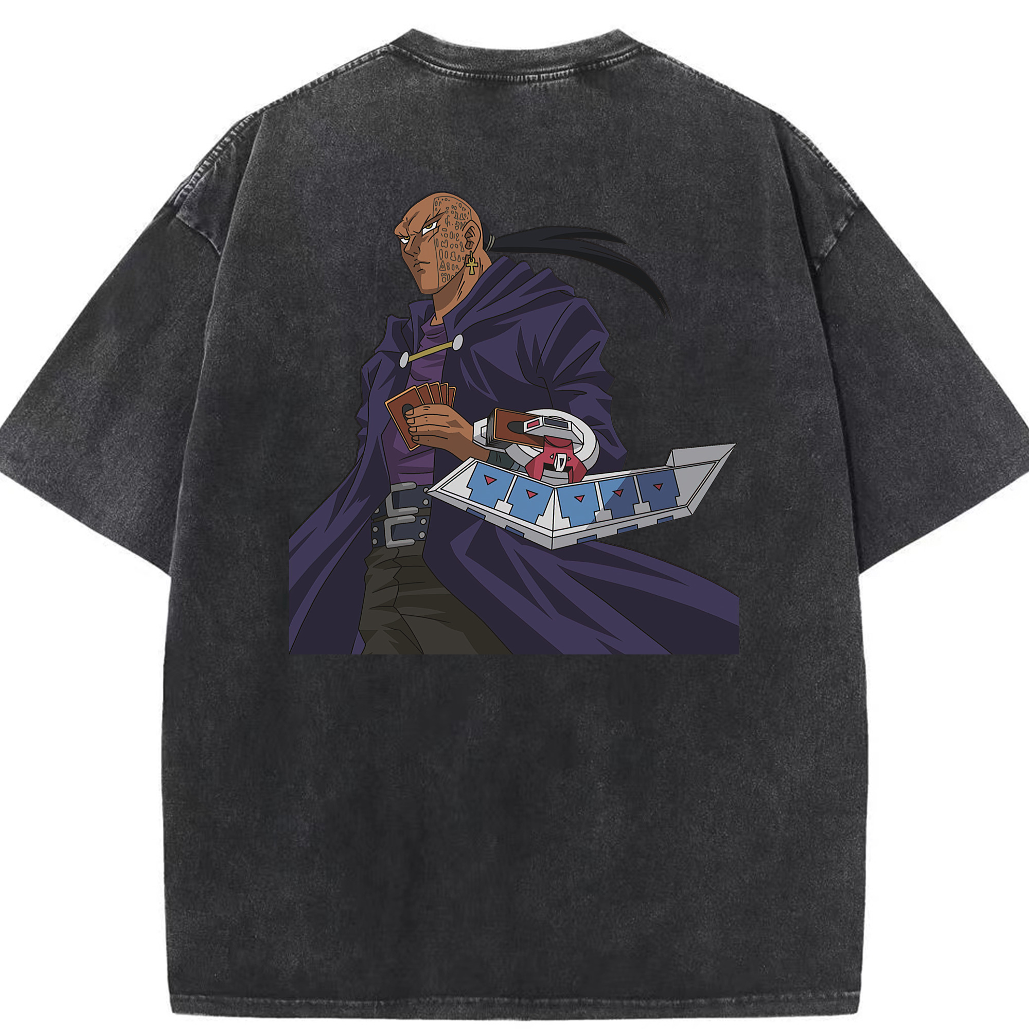 （画像用） 遊☆戯☆王 Yu-Gi-Oh! 綿100% ヴィンテージ風 半袖Tシャツ（背面プリント）
