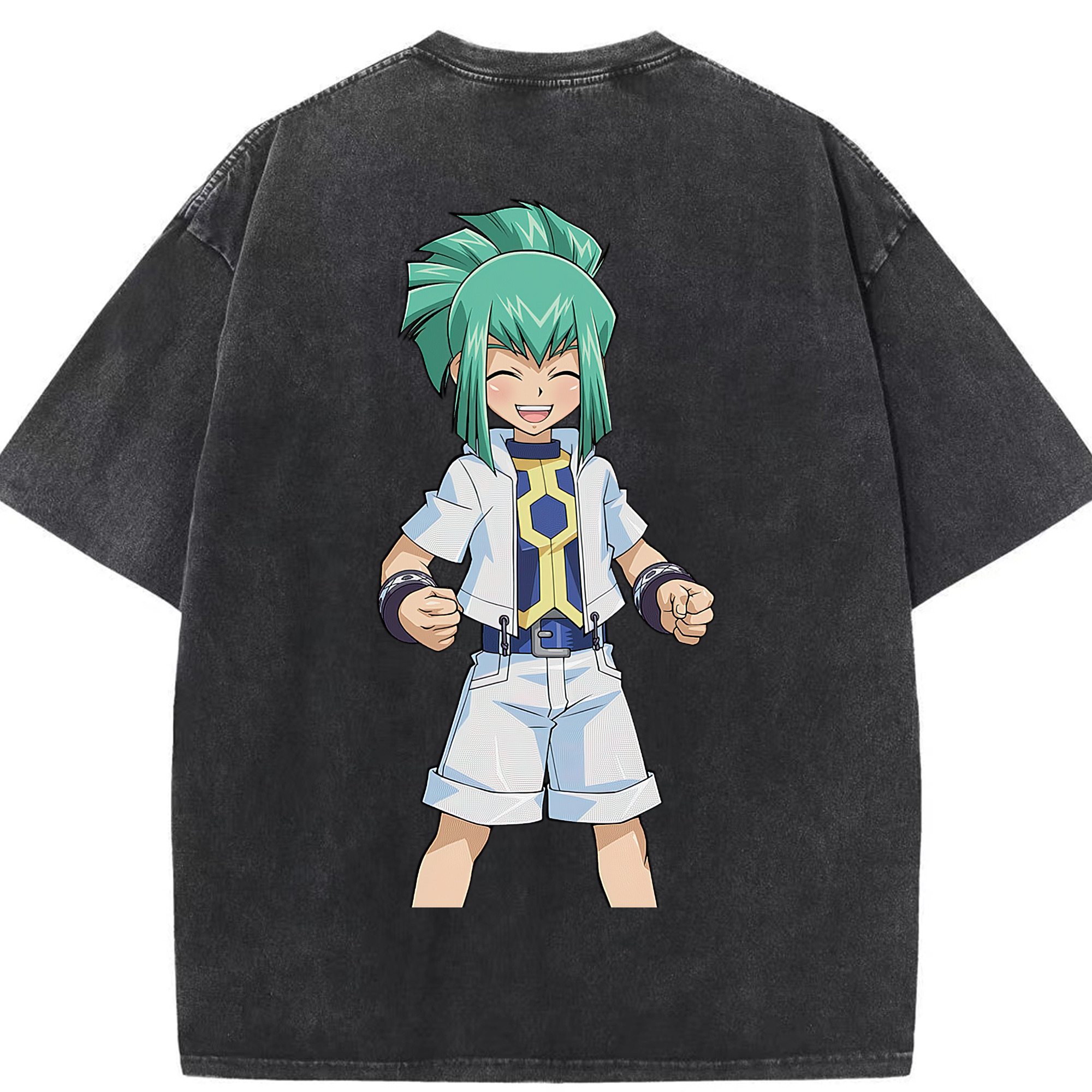 （画像用） 遊☆戯☆王 Yu-Gi-Oh! 綿100% ヴィンテージ風 半袖Tシャツ（背面プリント）