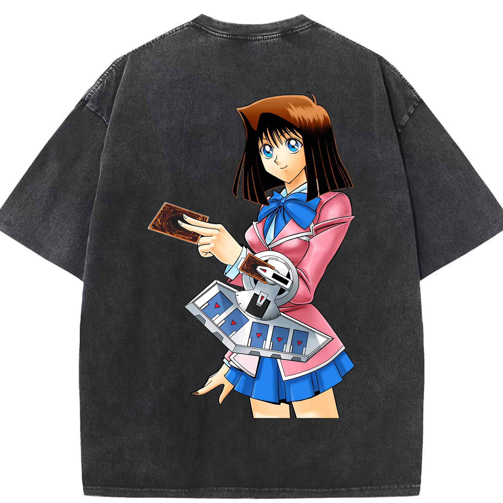 （画像用） 遊☆戯☆王 Yu-Gi-Oh! 綿100% ヴィンテージ風 半袖Tシャツ（背面プリント）