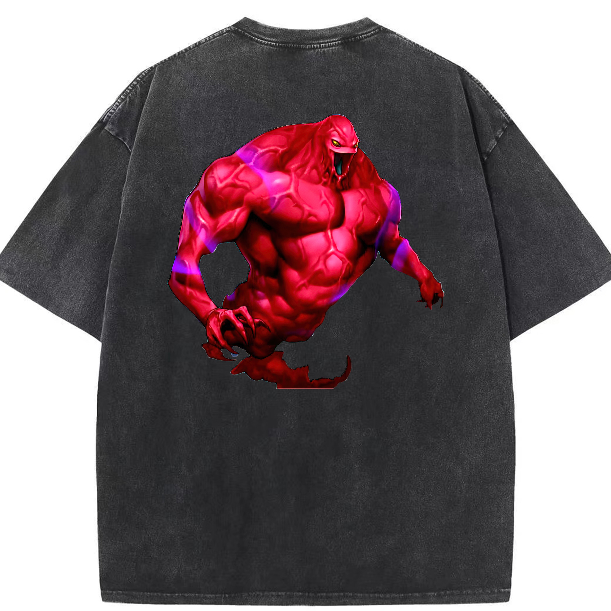 （画像用） 遊☆戯☆王 Yu-Gi-Oh! 綿100% ヴィンテージ風 半袖Tシャツ（背面プリント）