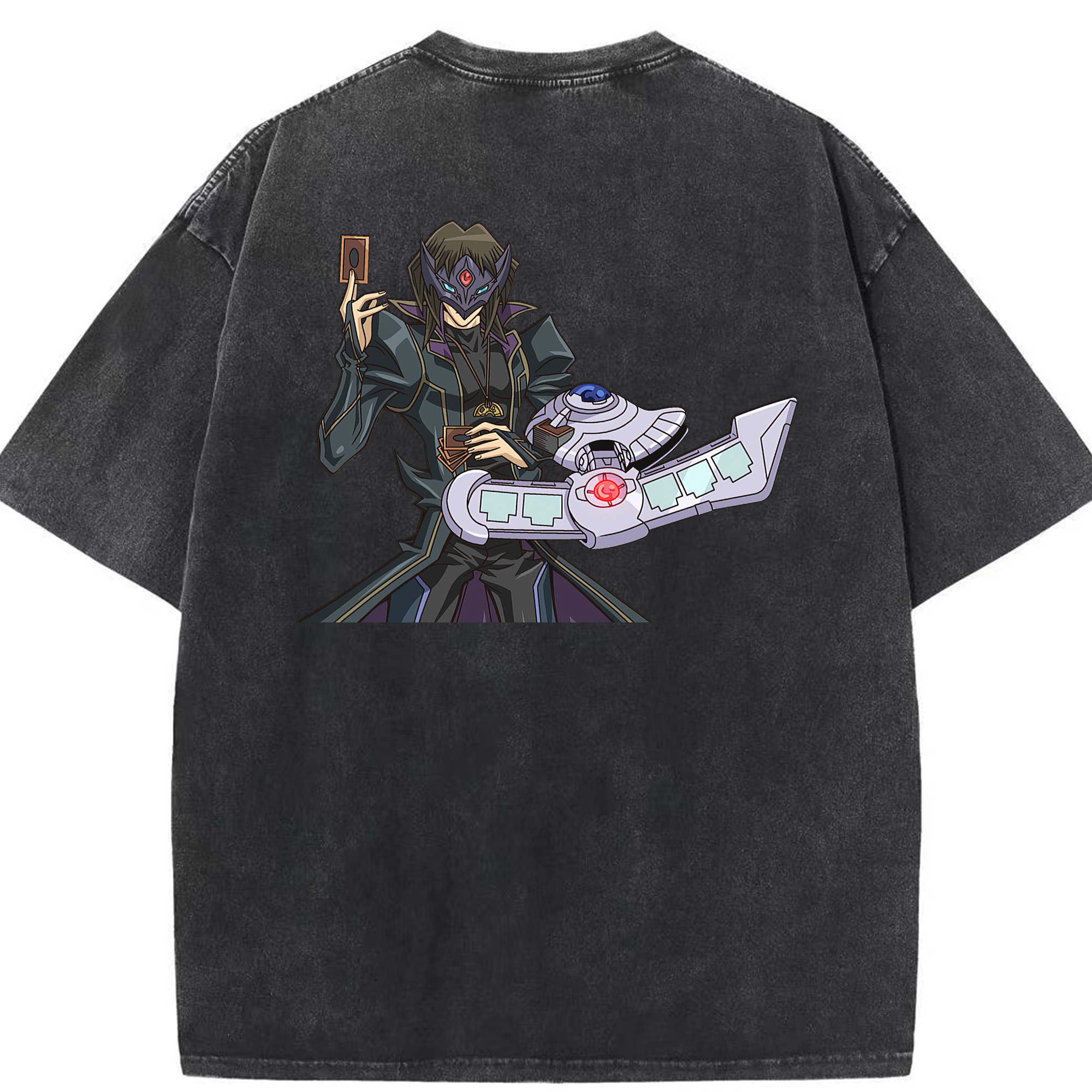（画像用） 遊☆戯☆王 Yu-Gi-Oh! 綿100% ヴィンテージ風 半袖Tシャツ（背面プリント）