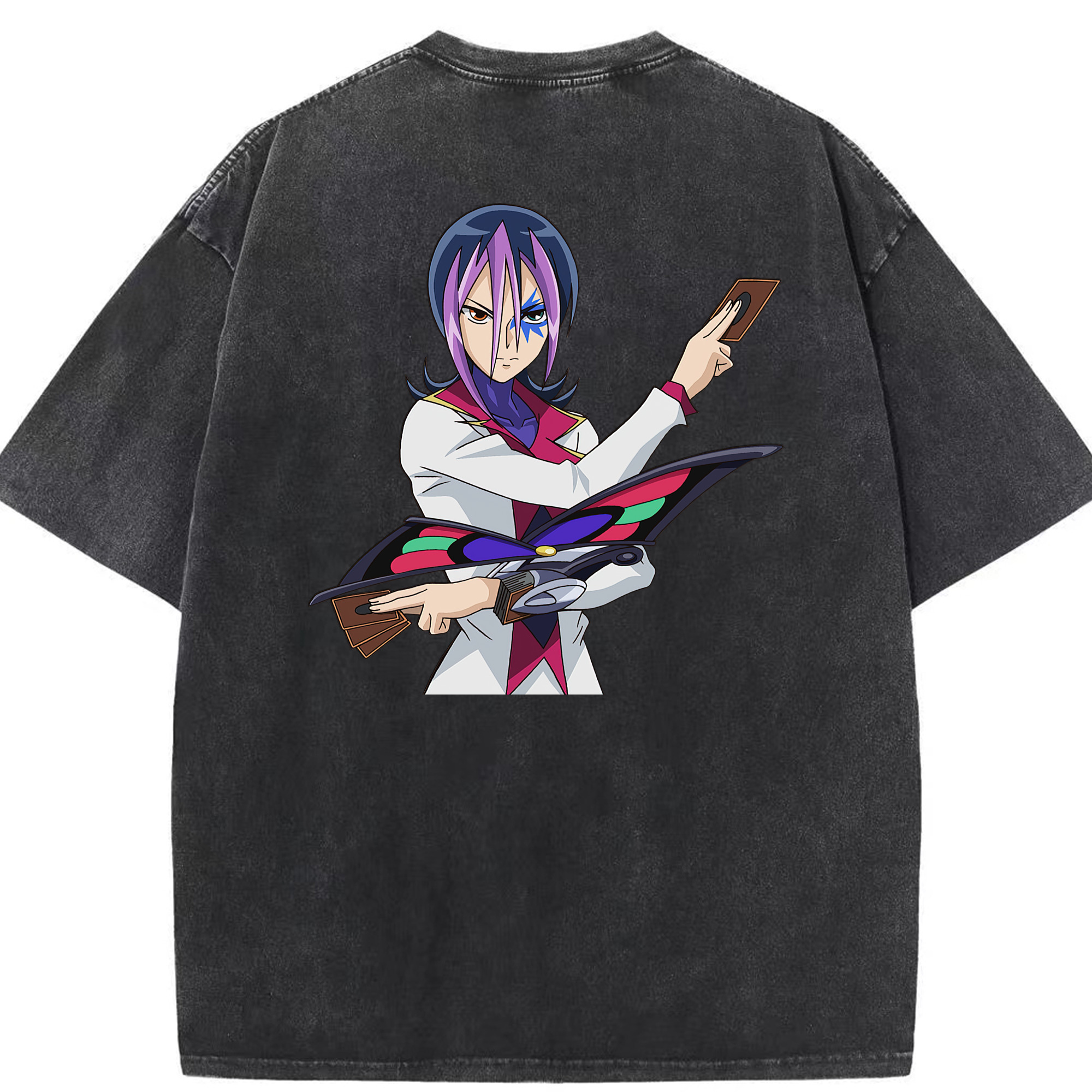 （画像用） 遊☆戯☆王 Yu-Gi-Oh! 綿100% ヴィンテージ風 半袖Tシャツ（背面プリント）