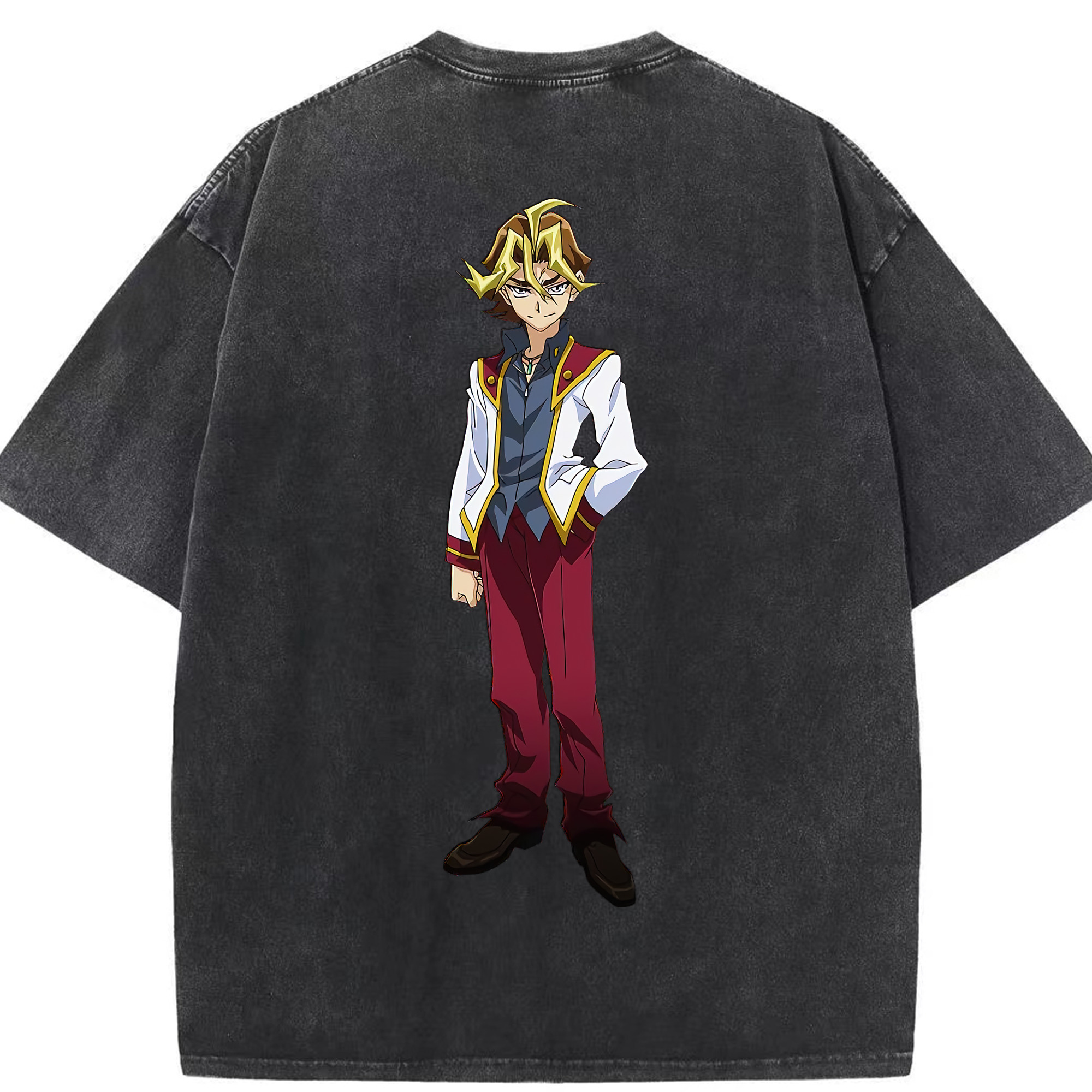 （画像用） 遊☆戯☆王 Yu-Gi-Oh! 綿100% ヴィンテージ風 半袖Tシャツ（背面プリント）