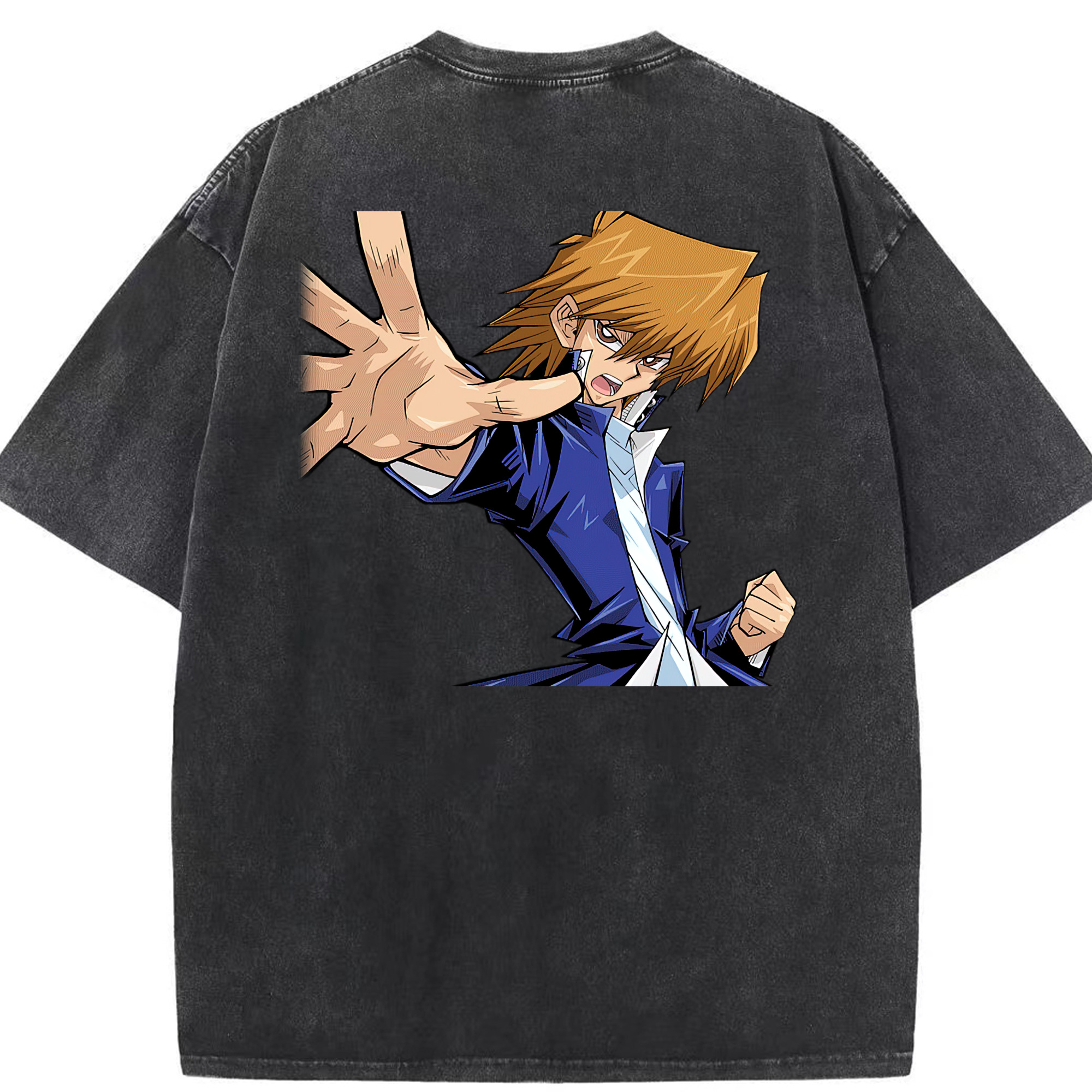 （画像用） 遊☆戯☆王 Yu-Gi-Oh! 綿100% ヴィンテージ風 半袖Tシャツ（背面プリント）