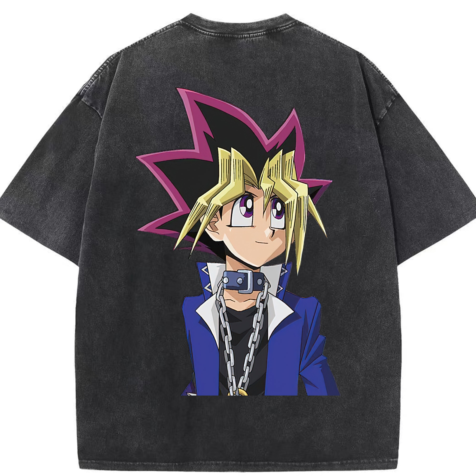 （画像用） 遊☆戯☆王 Yu-Gi-Oh! 綿100% ヴィンテージ風 半袖Tシャツ（背面プリント）