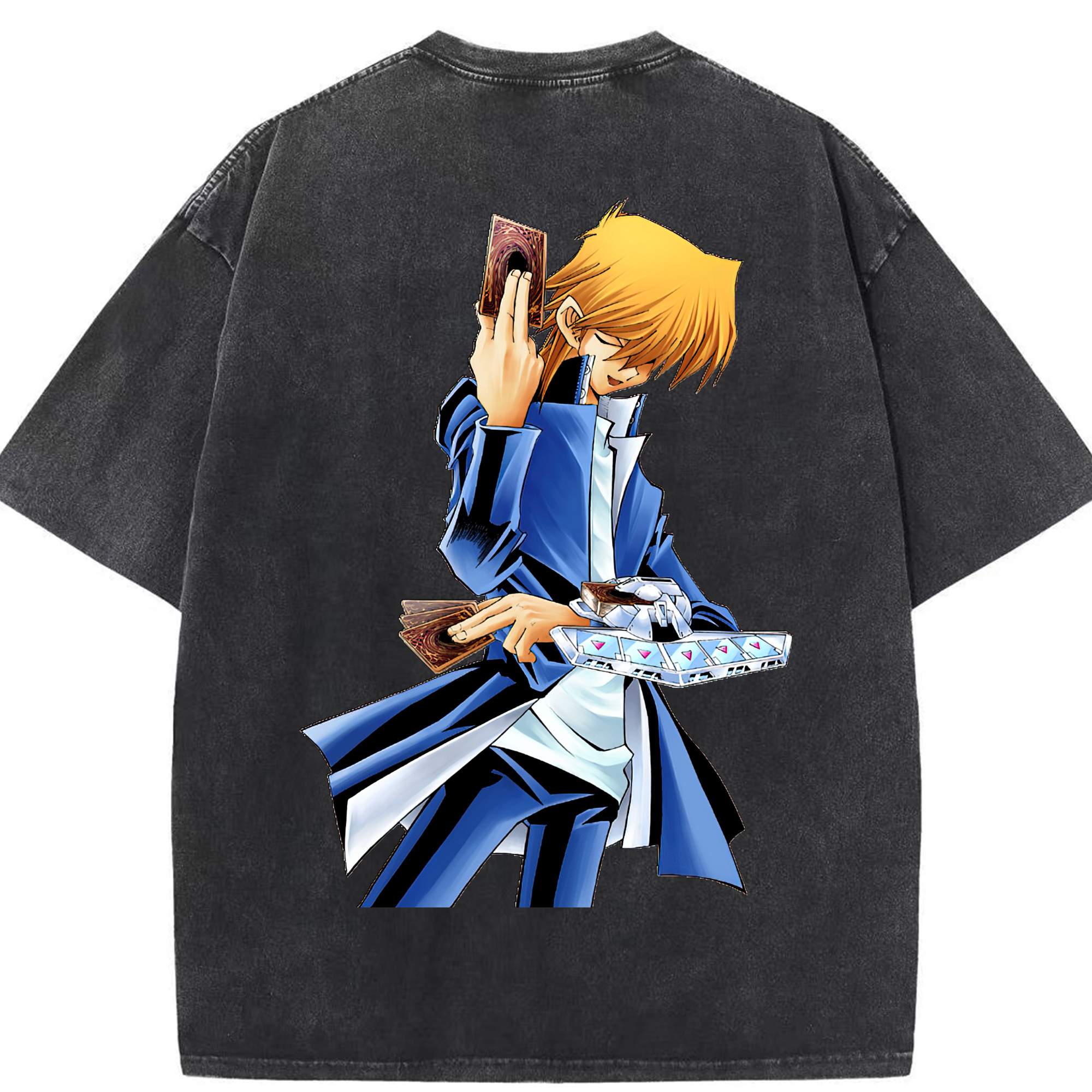 （画像用） 遊☆戯☆王 Yu-Gi-Oh! 綿100% ヴィンテージ風 半袖Tシャツ（背面プリント）