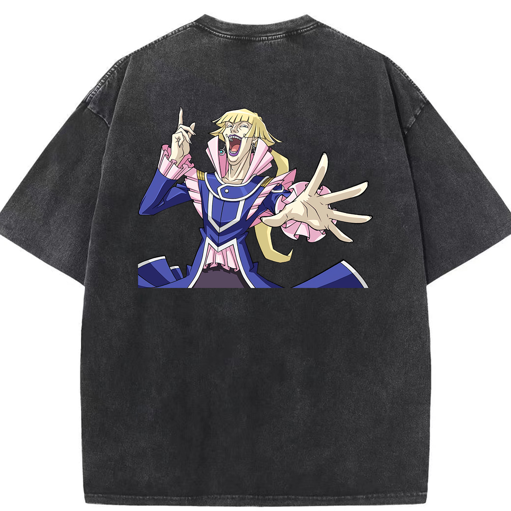 （画像用） 遊☆戯☆王 Yu-Gi-Oh! 綿100% ヴィンテージ風 半袖Tシャツ（背面プリント）