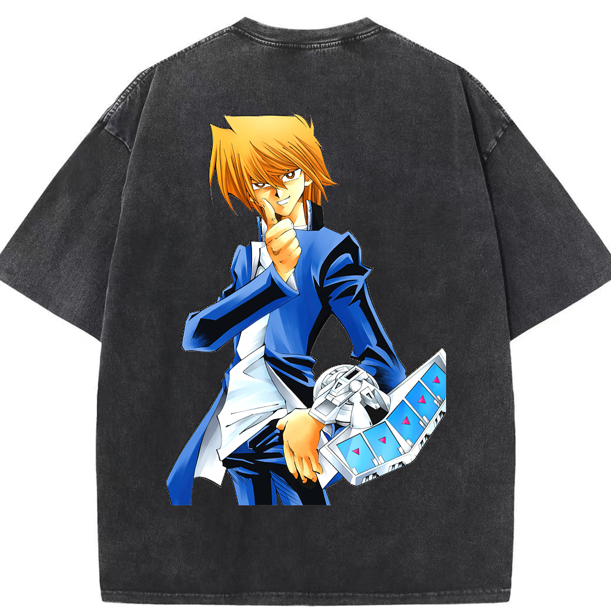 （画像用） 遊☆戯☆王 Yu-Gi-Oh! 綿100% ヴィンテージ風 半袖Tシャツ（背面プリント）