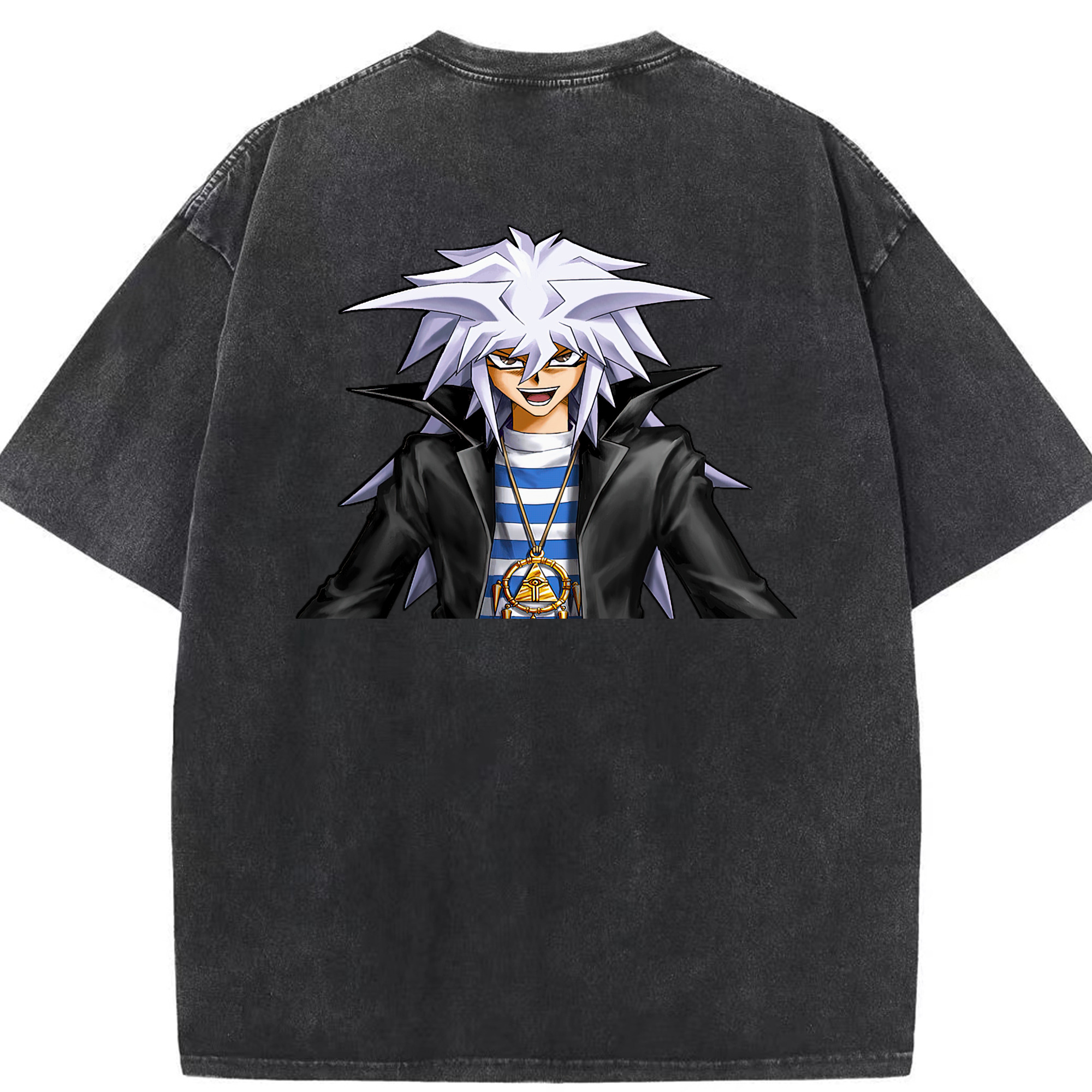 （画像用） 遊☆戯☆王 Yu-Gi-Oh! 綿100% ヴィンテージ風 半袖Tシャツ（背面プリント）