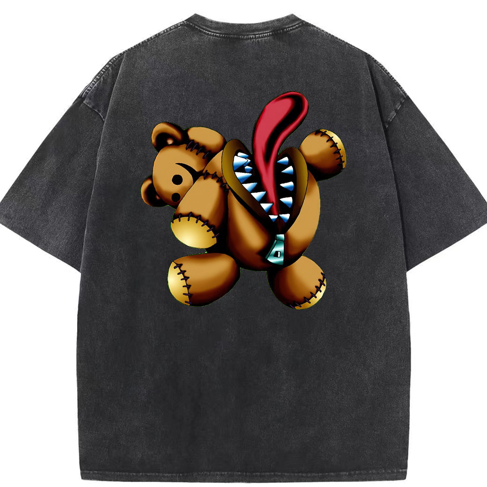 （画像用） 遊☆戯☆王 Yu-Gi-Oh! 綿100% ヴィンテージ風 半袖Tシャツ（背面プリント）