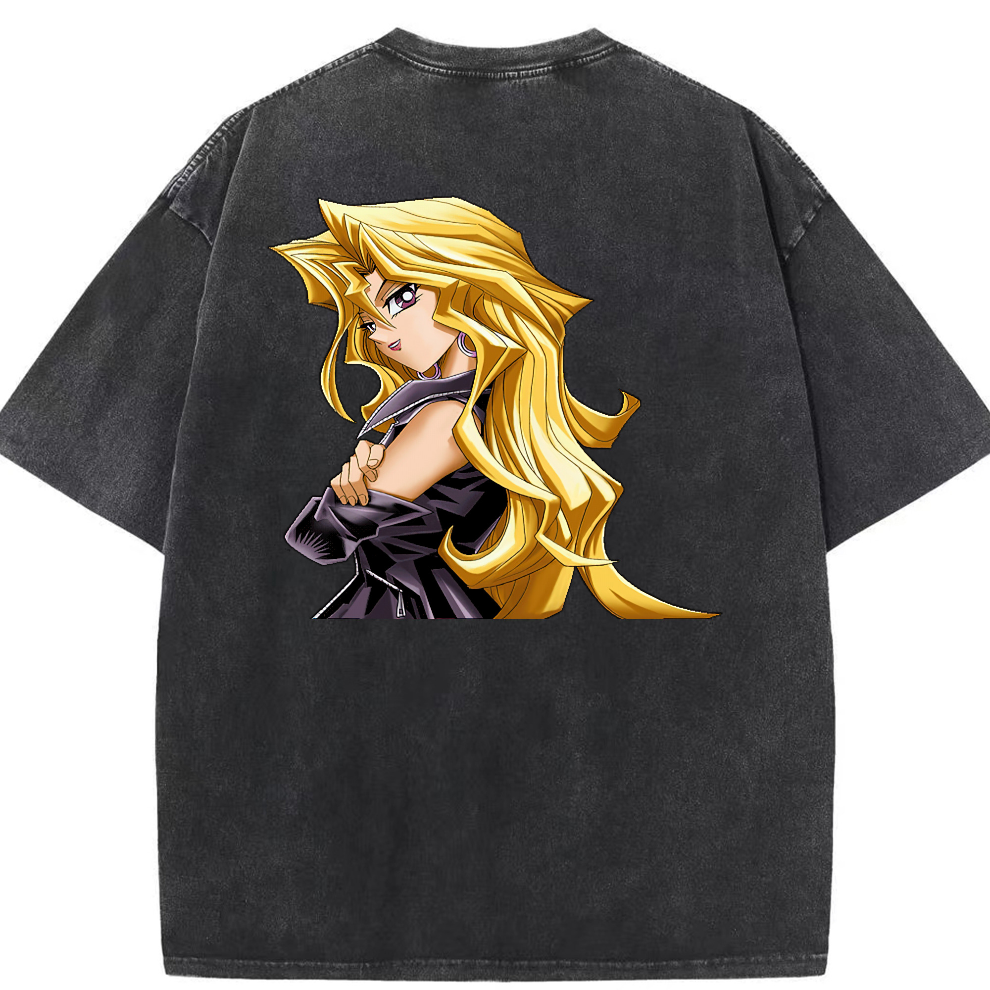 （画像用） 遊☆戯☆王 Yu-Gi-Oh! 綿100% ヴィンテージ風 半袖Tシャツ（背面プリント）
