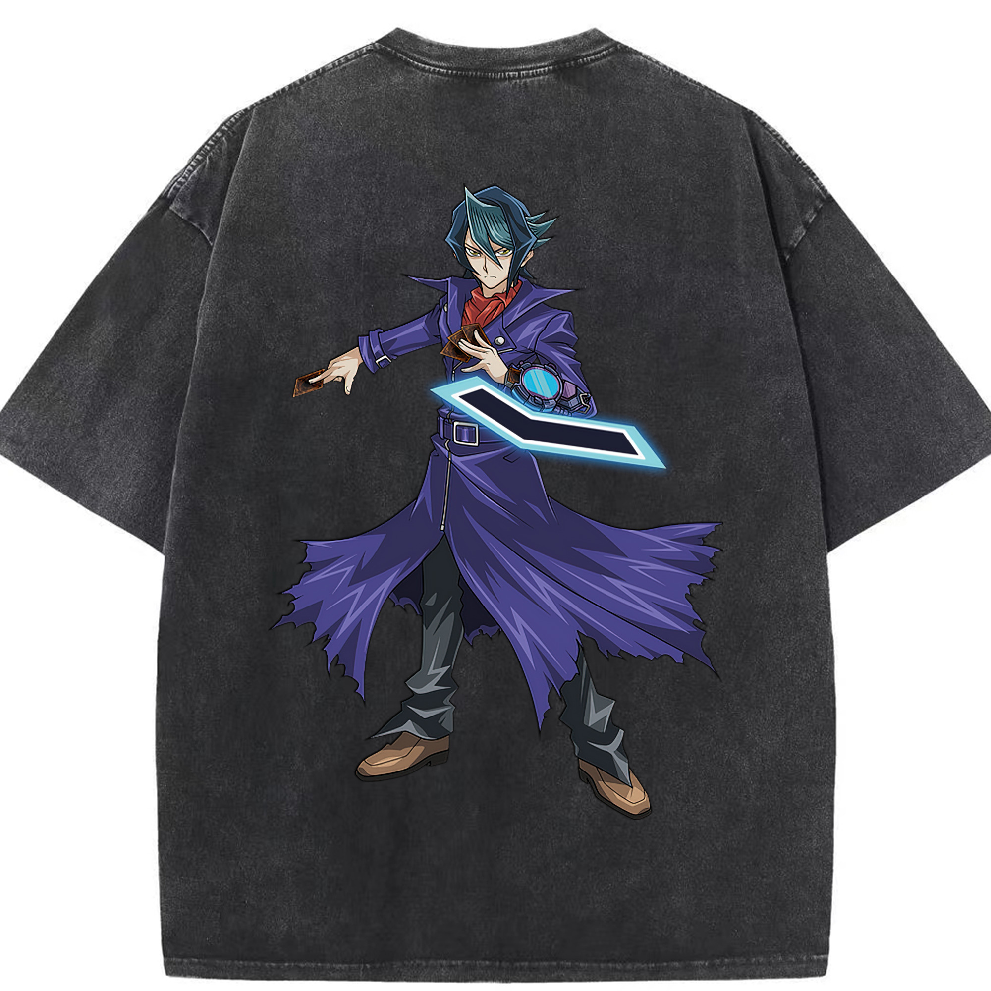 （画像用） 遊☆戯☆王 Yu-Gi-Oh! 綿100% ヴィンテージ風 半袖Tシャツ（背面プリント）