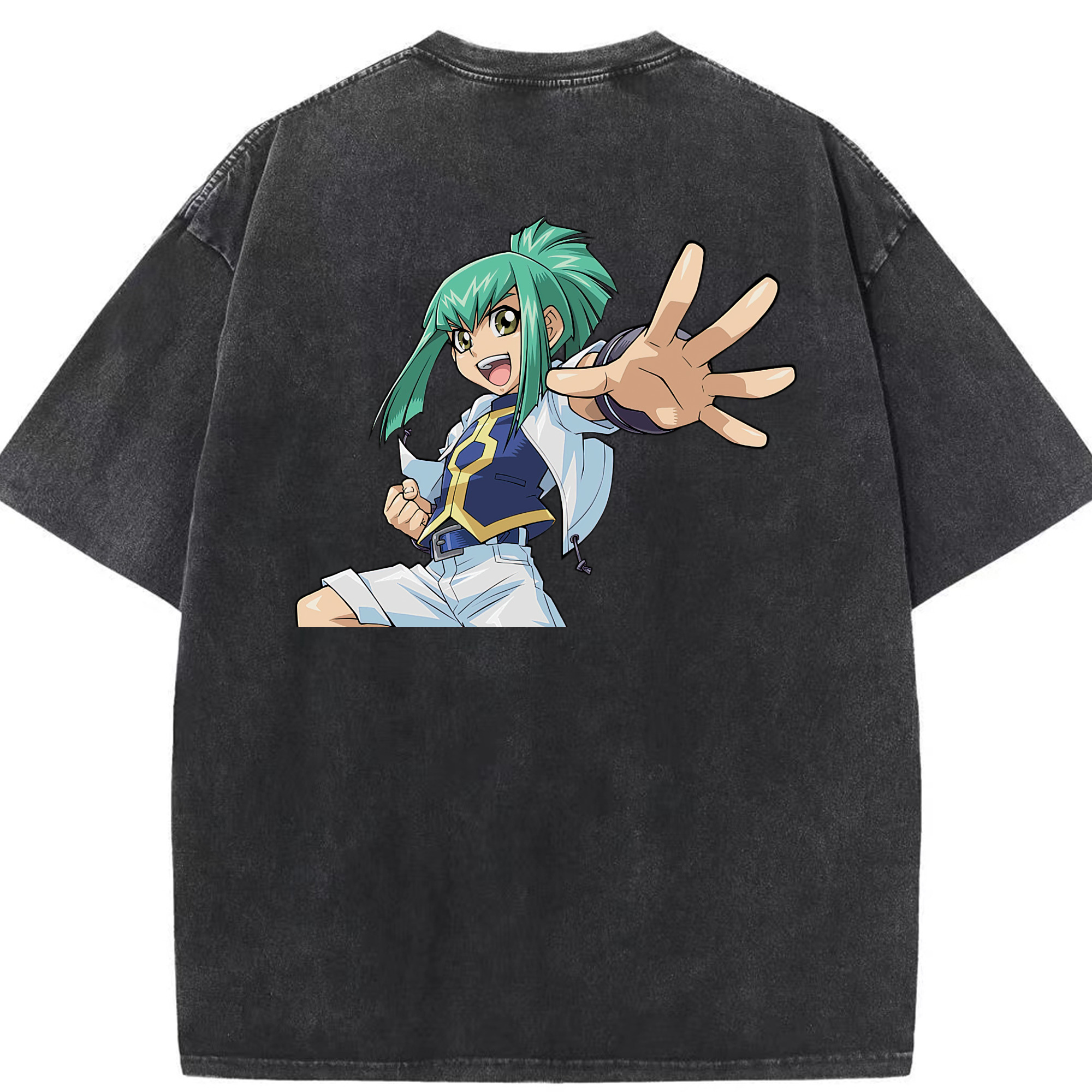 （画像用） 遊☆戯☆王 Yu-Gi-Oh! 綿100% ヴィンテージ風 半袖Tシャツ（背面プリント）