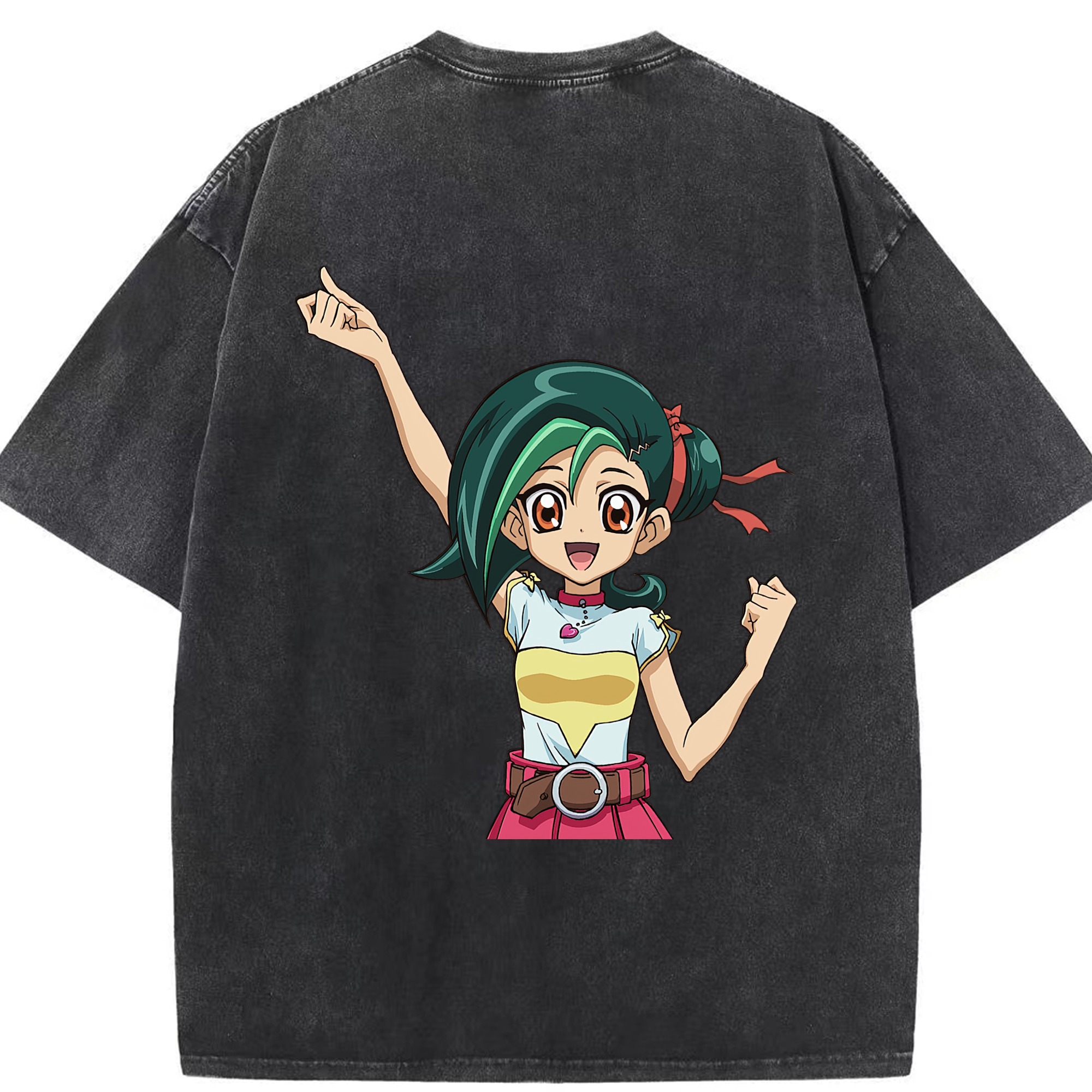（画像用） 遊☆戯☆王 Yu-Gi-Oh! 綿100% ヴィンテージ風 半袖Tシャツ（背面プリント）