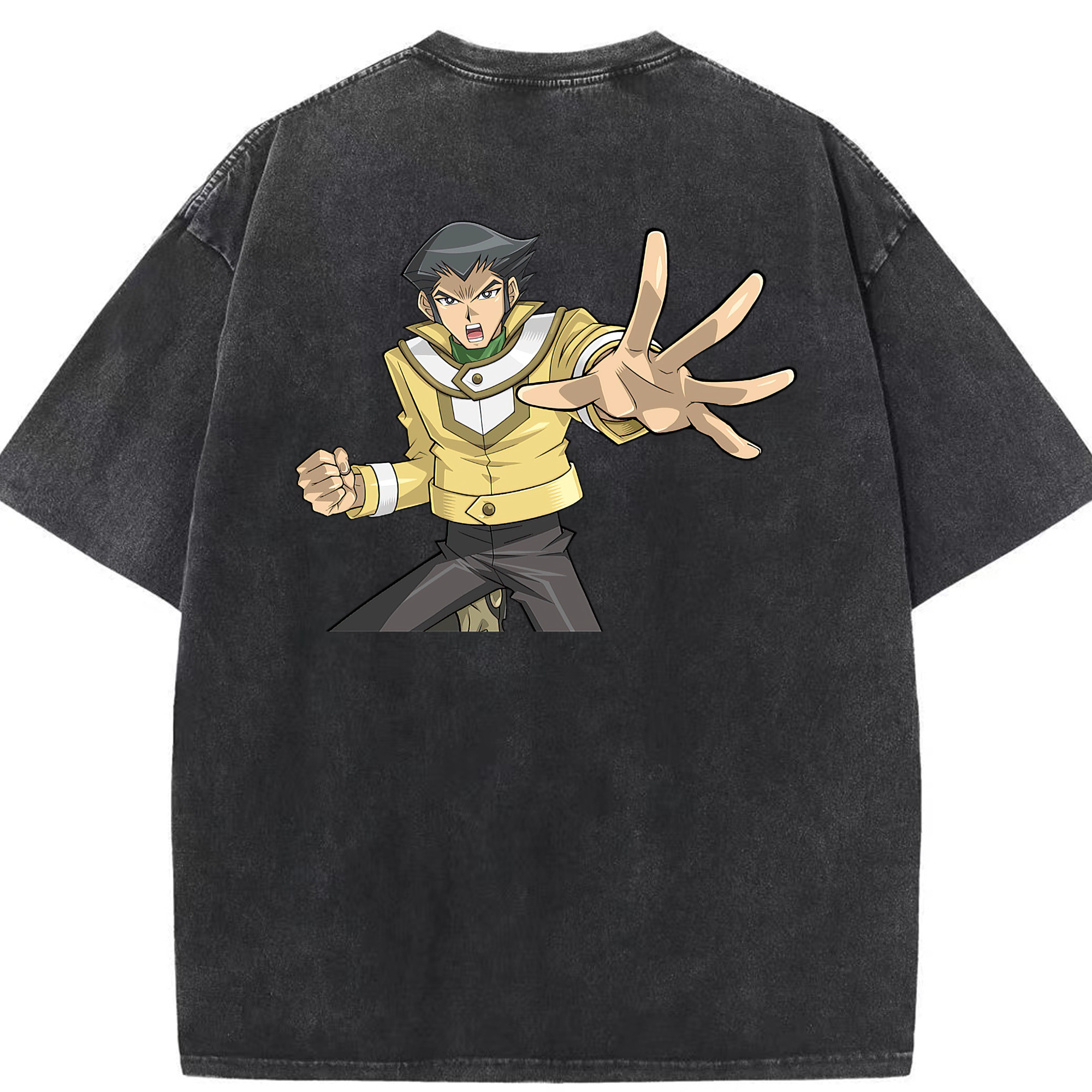 （画像用） 遊☆戯☆王 Yu-Gi-Oh! 綿100% ヴィンテージ風 半袖Tシャツ（背面プリント）