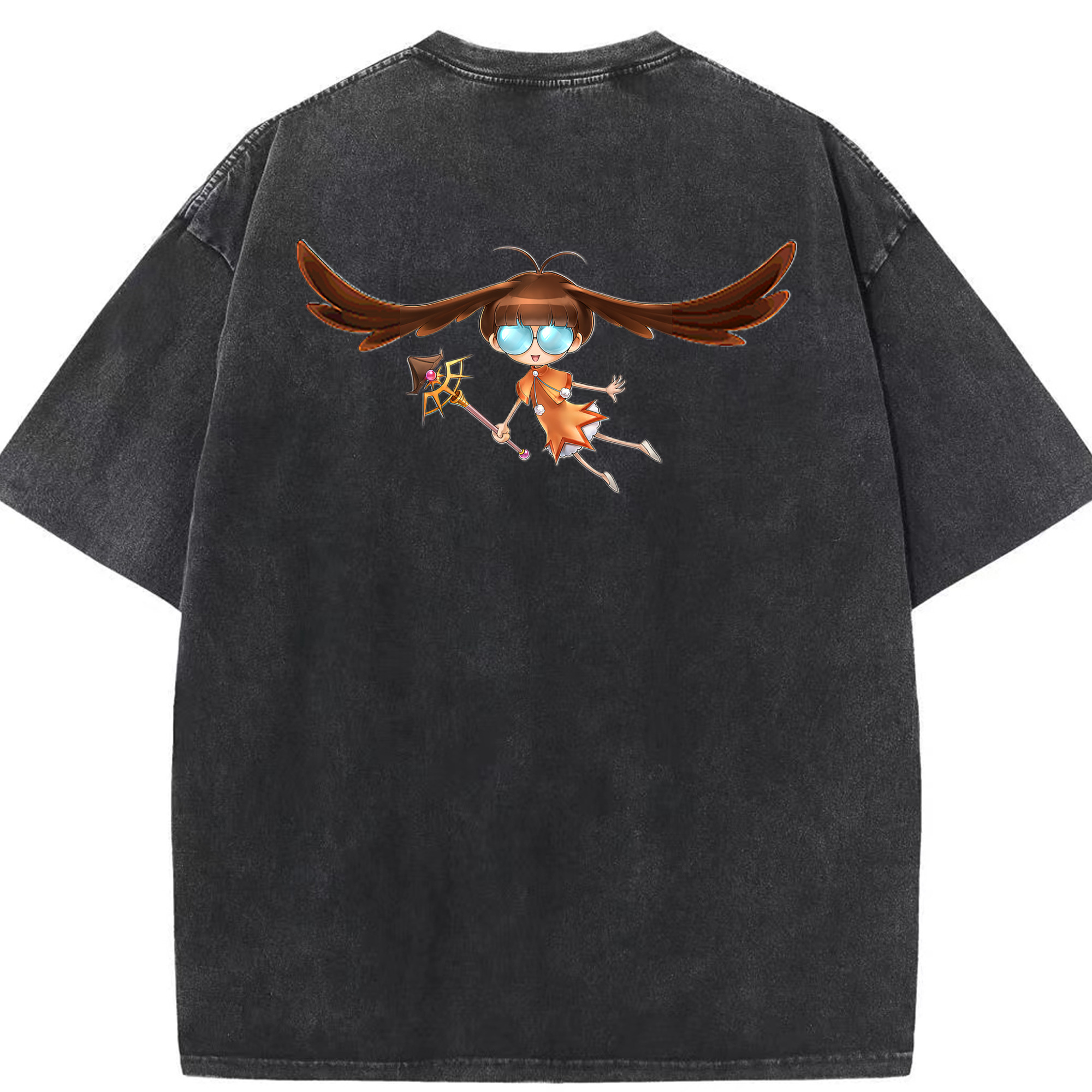 （画像用） 遊☆戯☆王 Yu-Gi-Oh! 綿100% ヴィンテージ風 半袖Tシャツ（背面プリント）