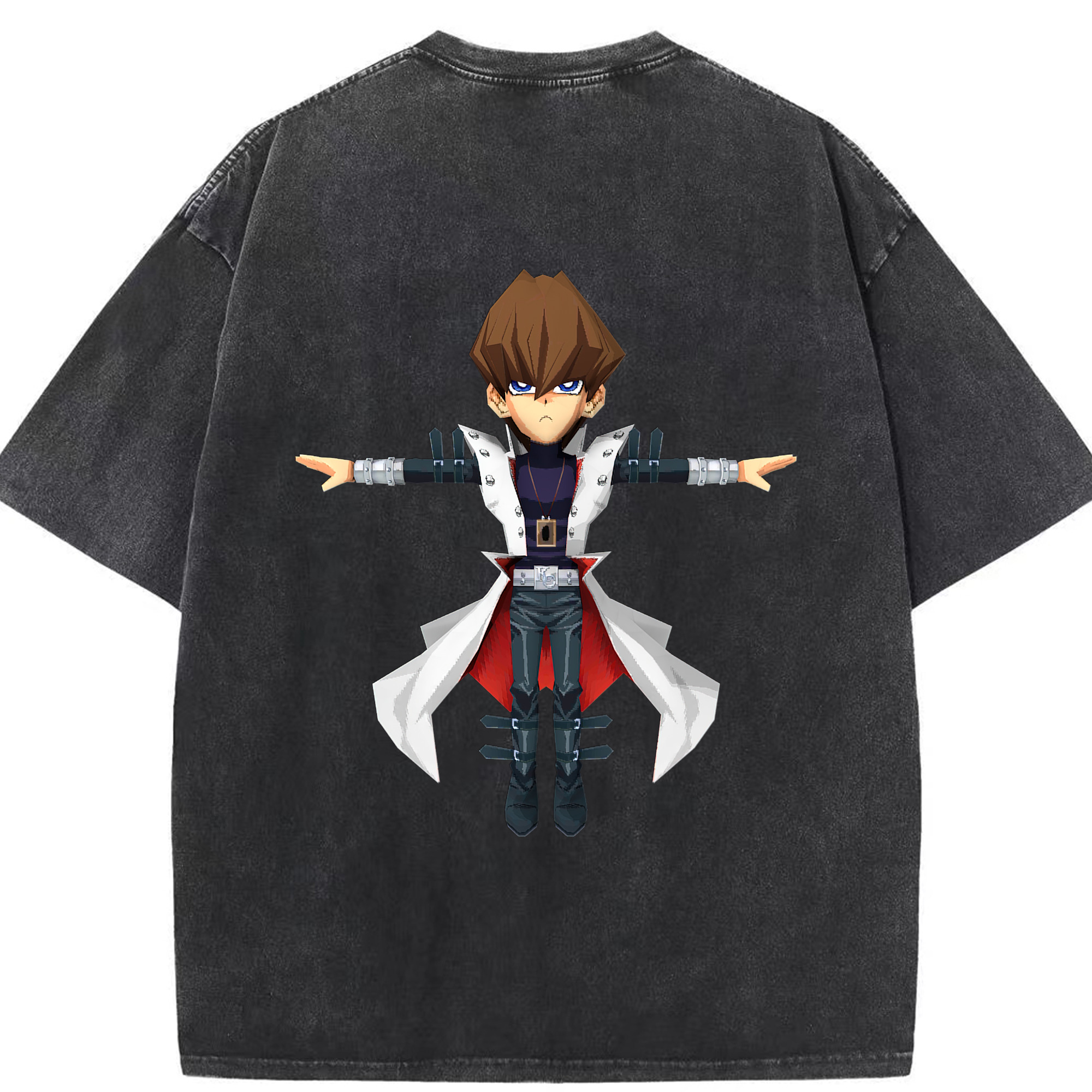 （画像用） 遊☆戯☆王 Yu-Gi-Oh! 綿100% ヴィンテージ風 半袖Tシャツ（背面プリント）