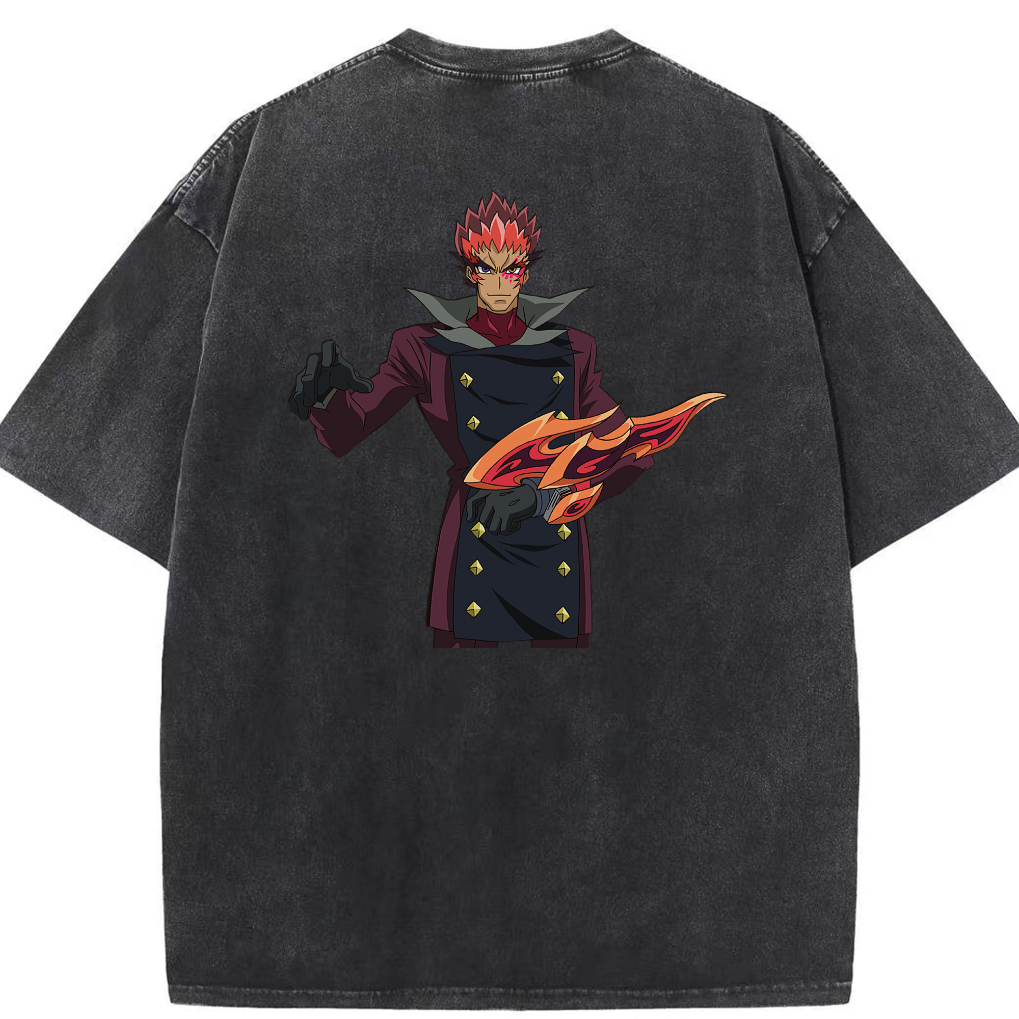 （画像用） 遊☆戯☆王 Yu-Gi-Oh! 綿100% ヴィンテージ風 半袖Tシャツ（背面プリント）