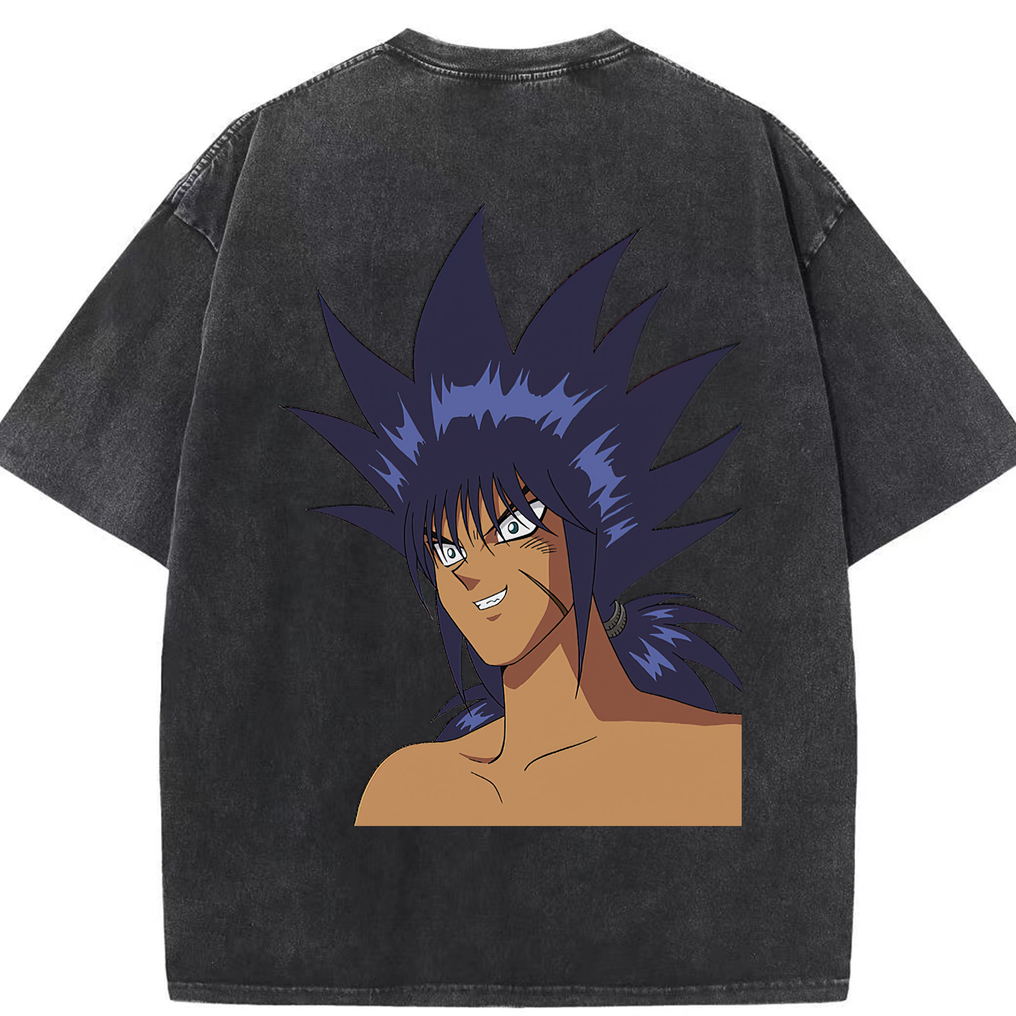 （画像用） 遊☆戯☆王 Yu-Gi-Oh! 綿100% ヴィンテージ風 半袖Tシャツ（背面プリント）