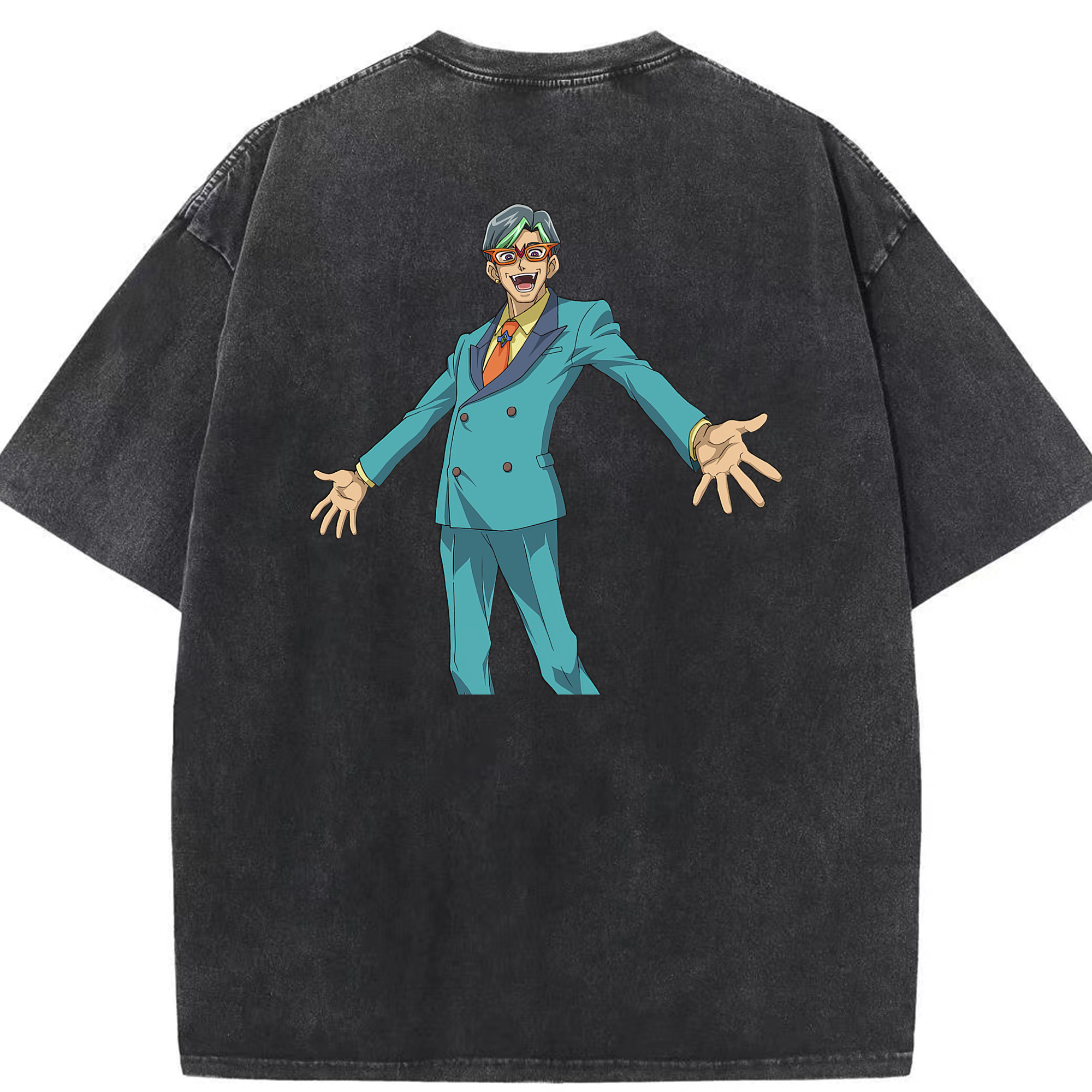 （画像用） 遊☆戯☆王 Yu-Gi-Oh! 綿100% ヴィンテージ風 半袖Tシャツ（背面プリント）