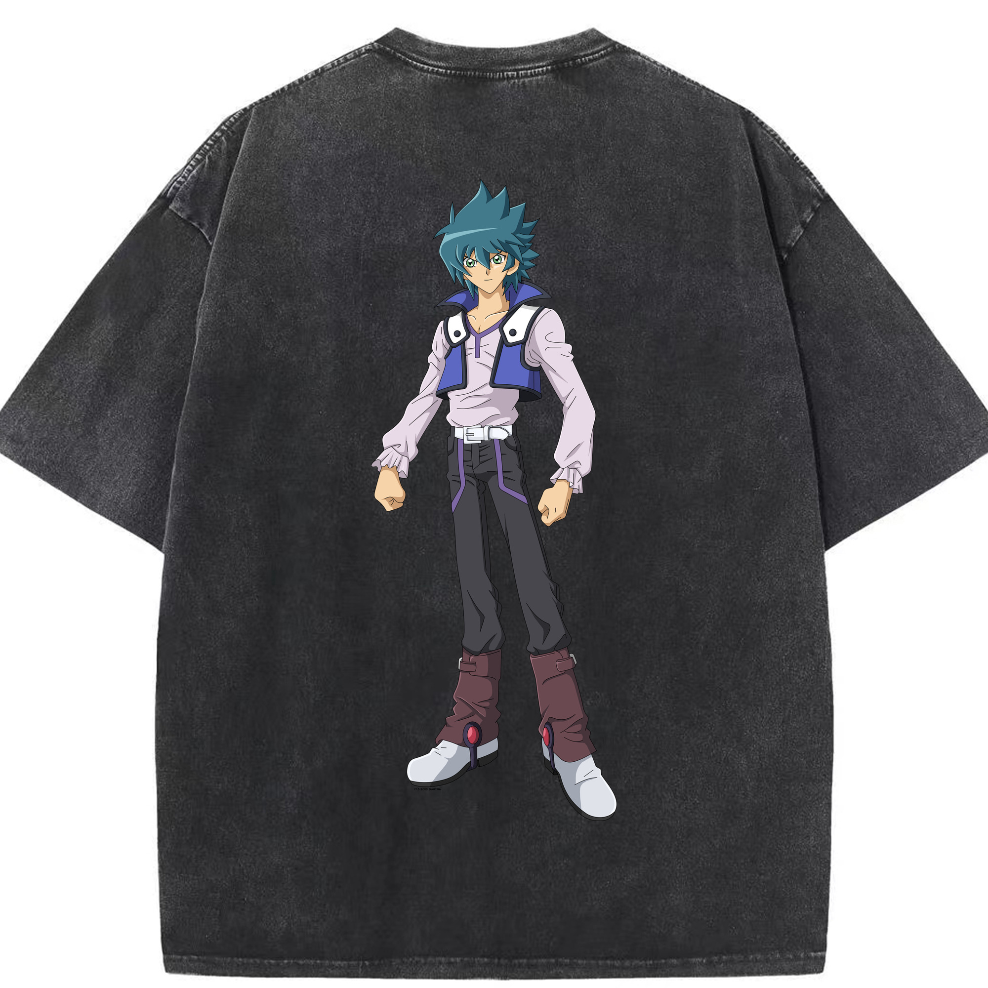 （画像用） 遊☆戯☆王 Yu-Gi-Oh! 綿100% ヴィンテージ風 半袖Tシャツ（背面プリント）