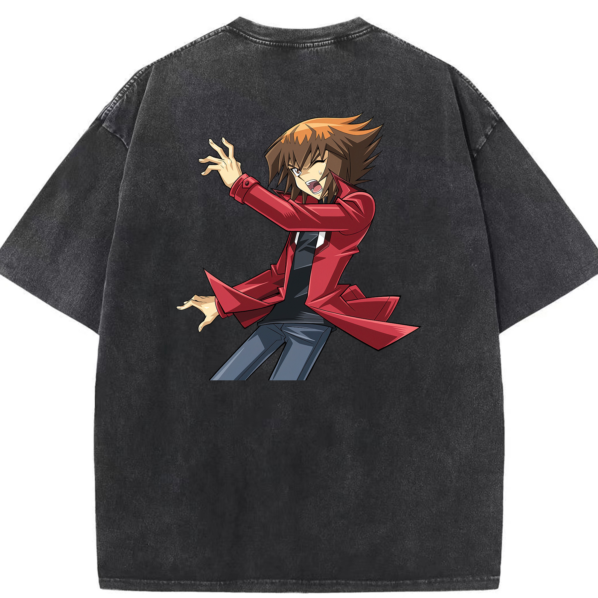 （画像用） 遊☆戯☆王 Yu-Gi-Oh! 綿100% ヴィンテージ風 半袖Tシャツ（背面プリント）