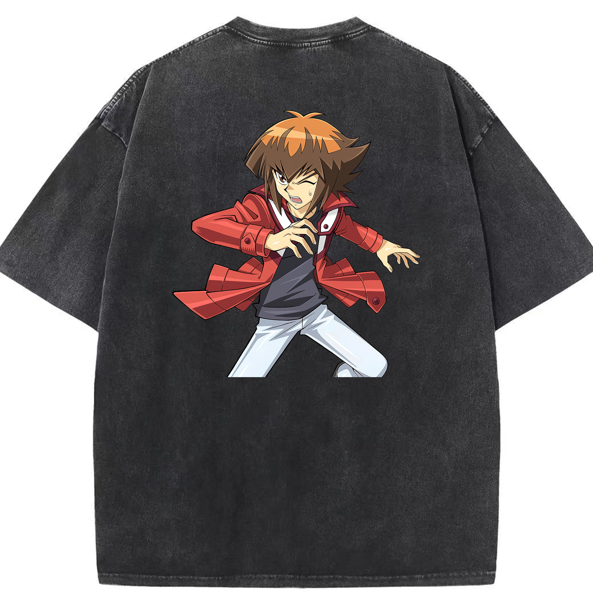 （画像用） 遊☆戯☆王 Yu-Gi-Oh! 綿100% ヴィンテージ風 半袖Tシャツ（背面プリント）