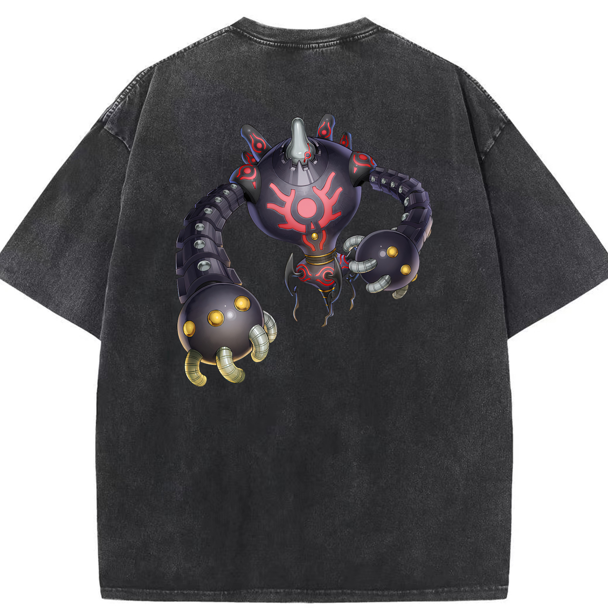 （画像用） 遊☆戯☆王 Yu-Gi-Oh! 綿100% ヴィンテージ風 半袖Tシャツ（背面プリント）