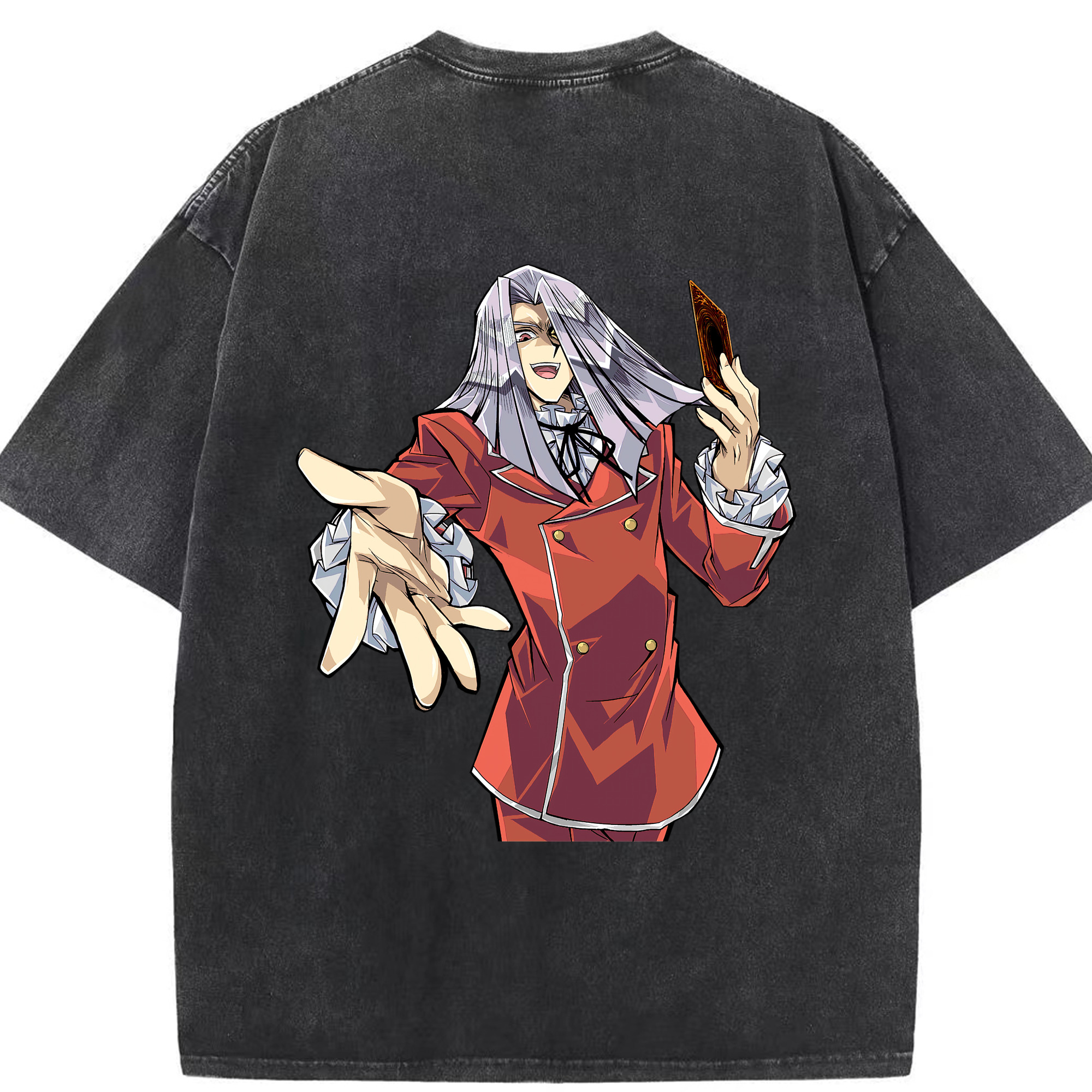 （画像用） 遊☆戯☆王 Yu-Gi-Oh! 綿100% ヴィンテージ風 半袖Tシャツ（背面プリント）