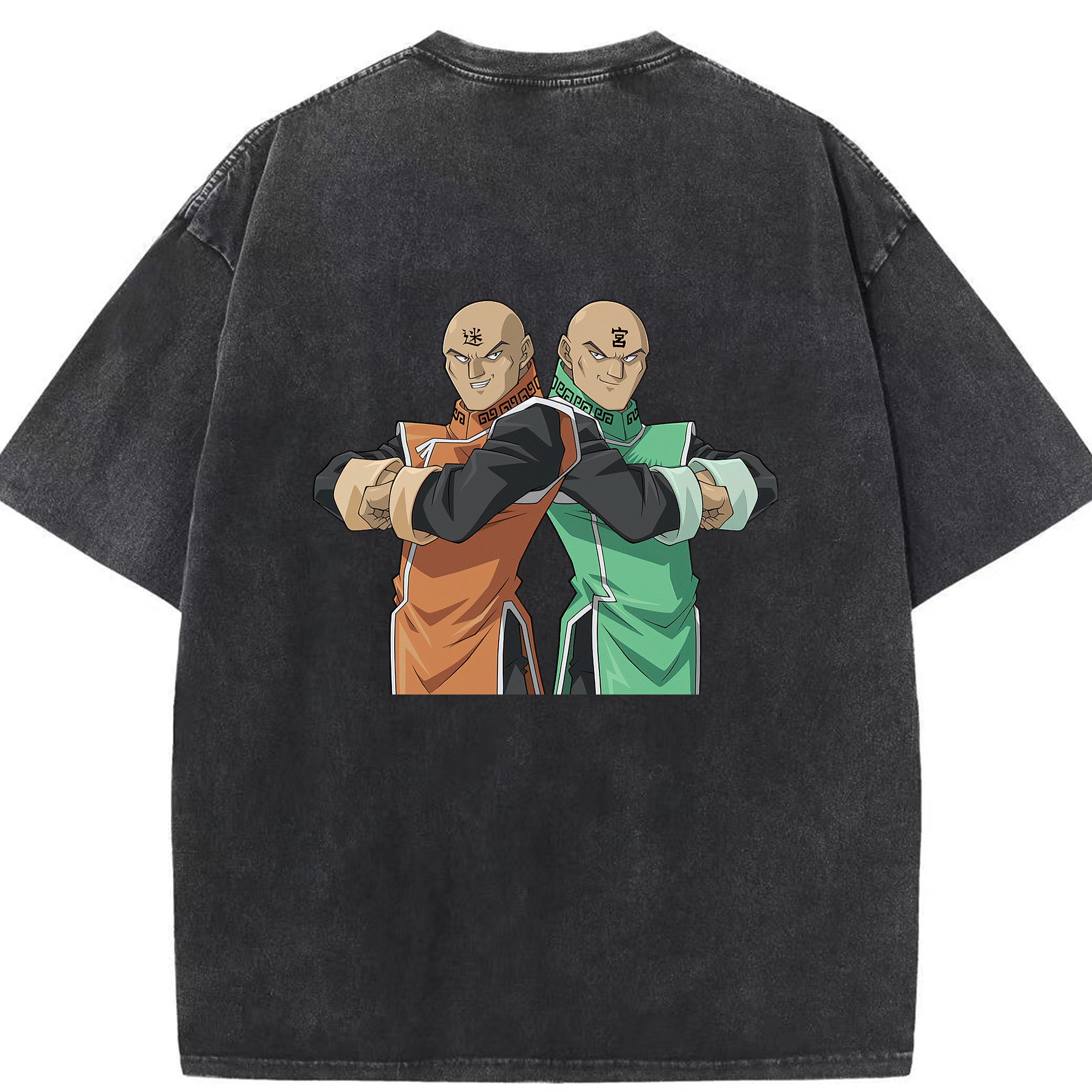 （画像用） 遊☆戯☆王 Yu-Gi-Oh! 綿100% ヴィンテージ風 半袖Tシャツ（背面プリント）