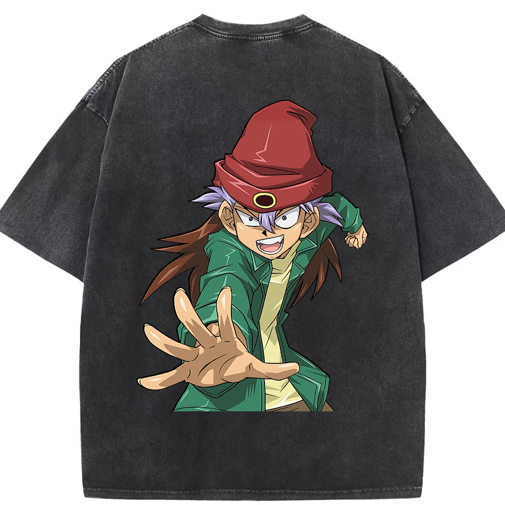 （画像用） 遊☆戯☆王 Yu-Gi-Oh! 綿100% ヴィンテージ風 半袖Tシャツ（背面プリント）