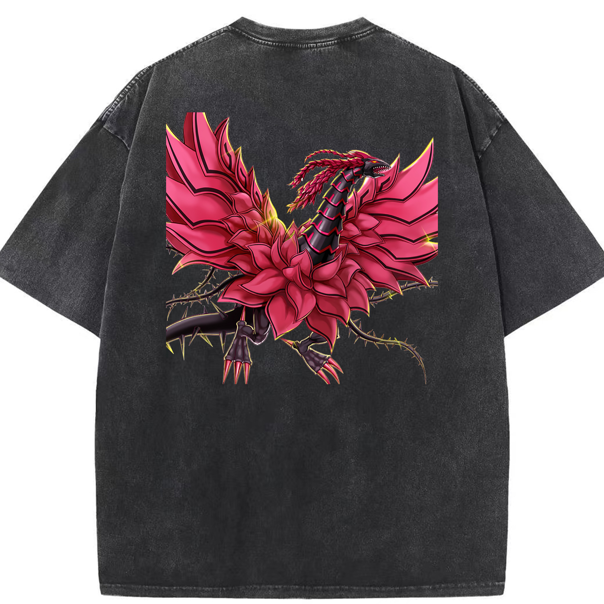 （画像用） 遊☆戯☆王 Yu-Gi-Oh! 綿100% ヴィンテージ風 半袖Tシャツ（背面プリント）