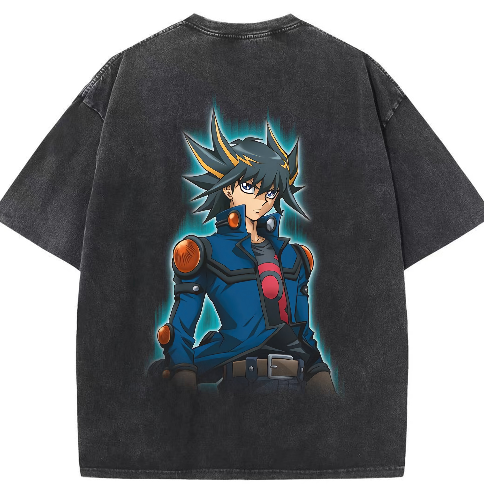 （画像用） 遊☆戯☆王 Yu-Gi-Oh! 綿100% ヴィンテージ風 半袖Tシャツ（背面プリント）