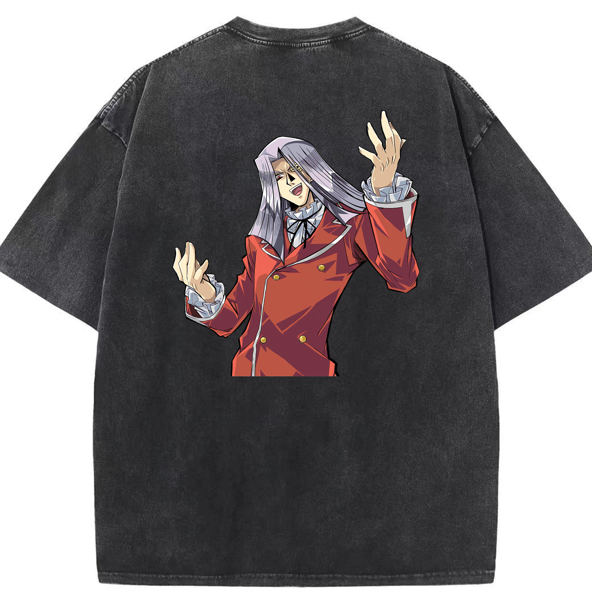 （画像用） 遊☆戯☆王 Yu-Gi-Oh! 綿100% ヴィンテージ風 半袖Tシャツ（背面プリント）