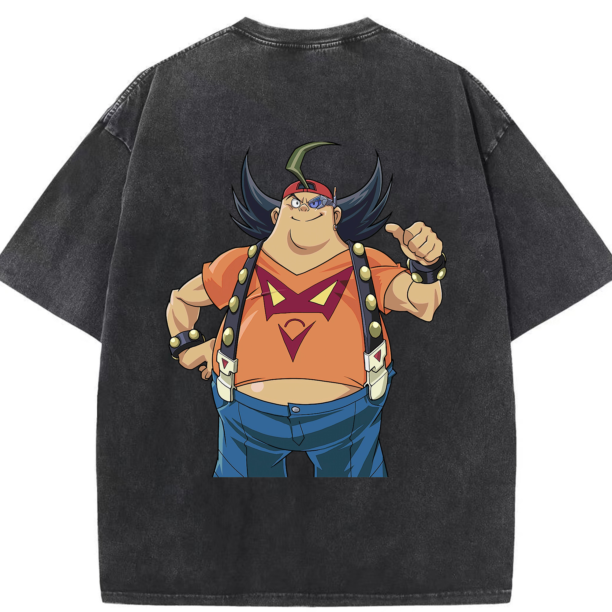 （画像用） 遊☆戯☆王 Yu-Gi-Oh! 綿100% ヴィンテージ風 半袖Tシャツ（背面プリント）