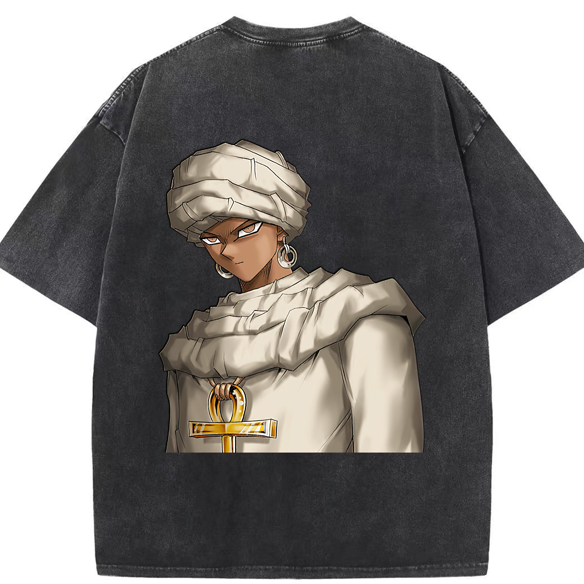 （画像用） 遊☆戯☆王 Yu-Gi-Oh! 綿100% ヴィンテージ風 半袖Tシャツ（背面プリント）