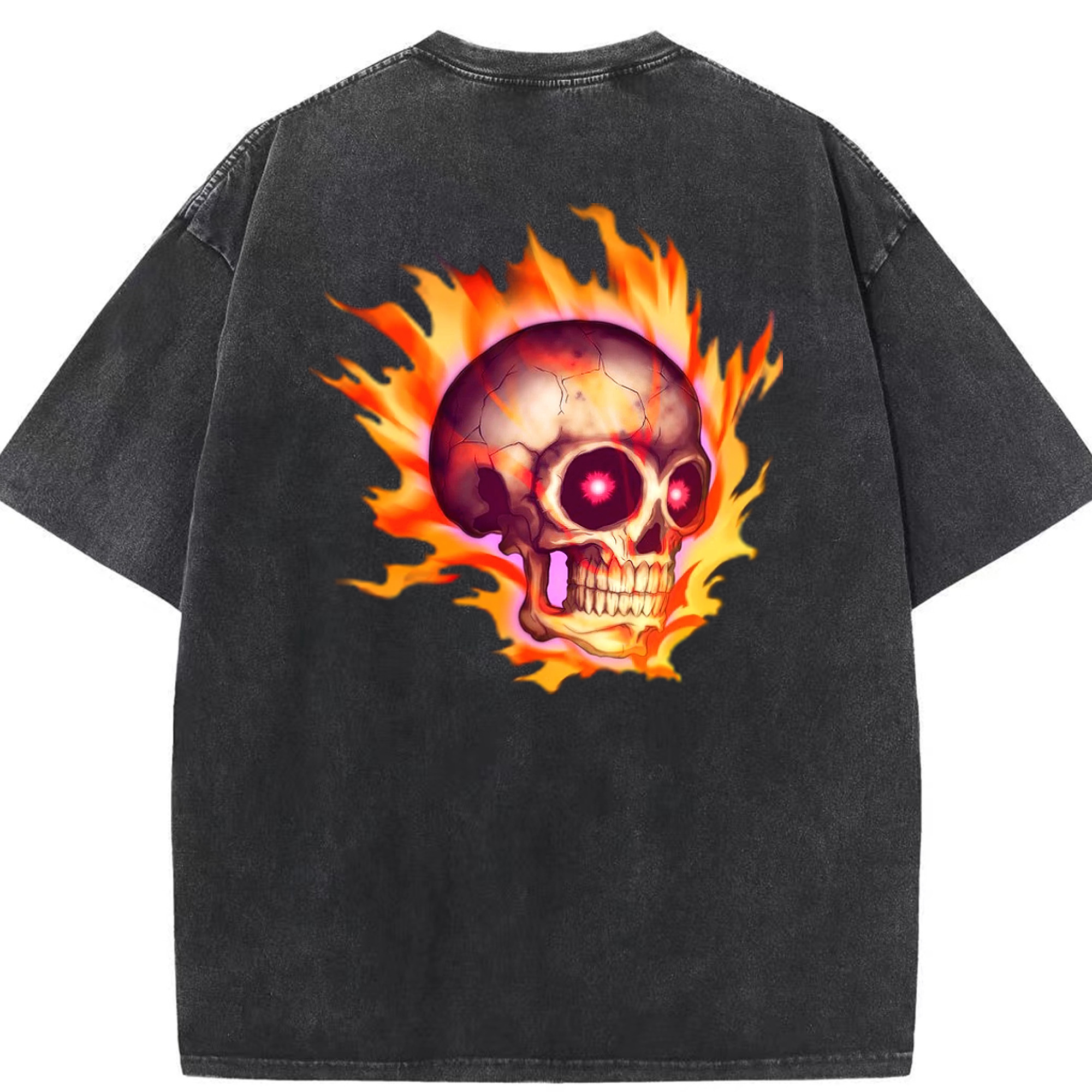 （画像用） 遊☆戯☆王 Yu-Gi-Oh! 綿100% ヴィンテージ風 半袖Tシャツ（背面プリント）